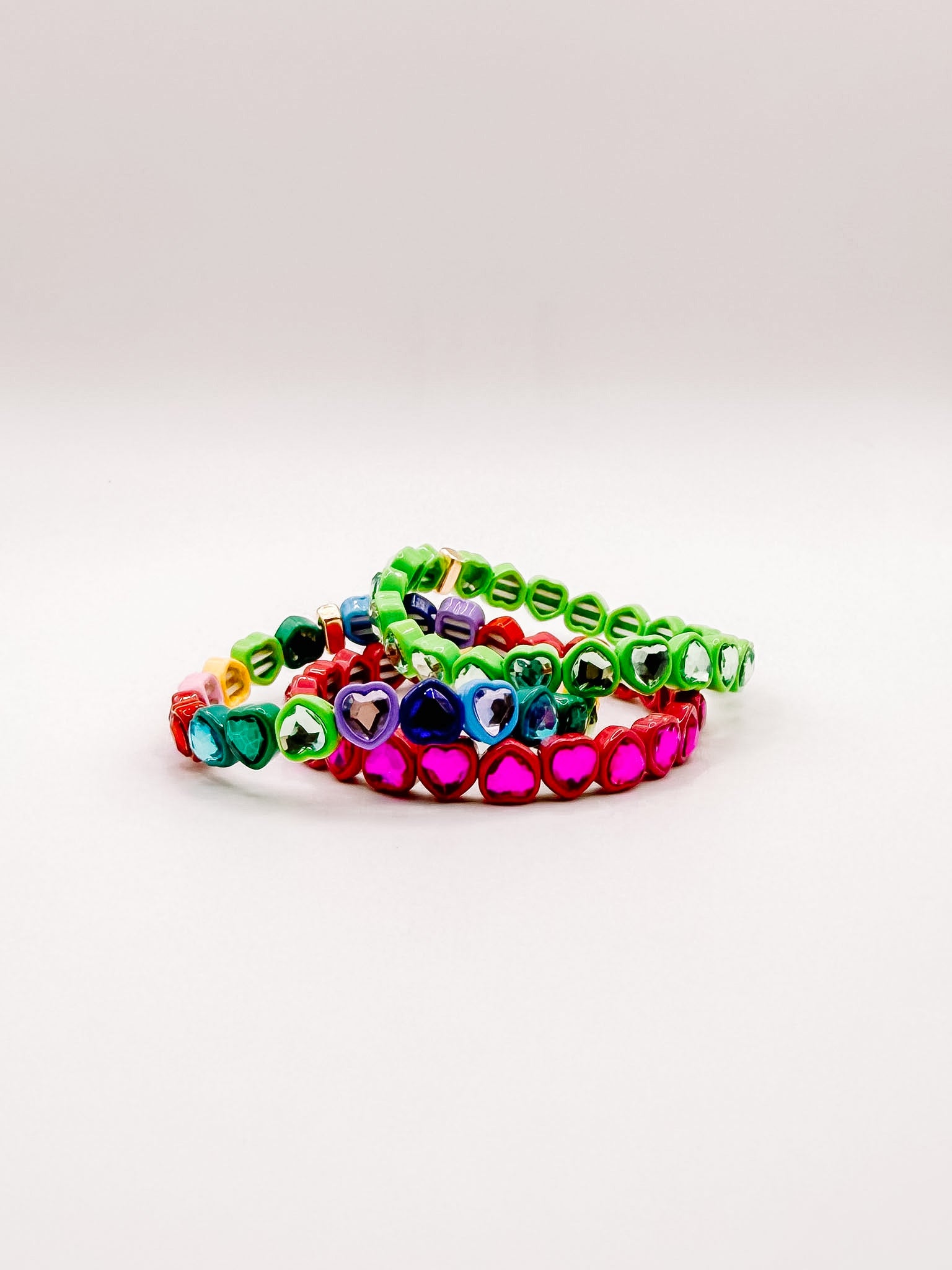 Kyra Heart Gemstone Stretch Bracelet