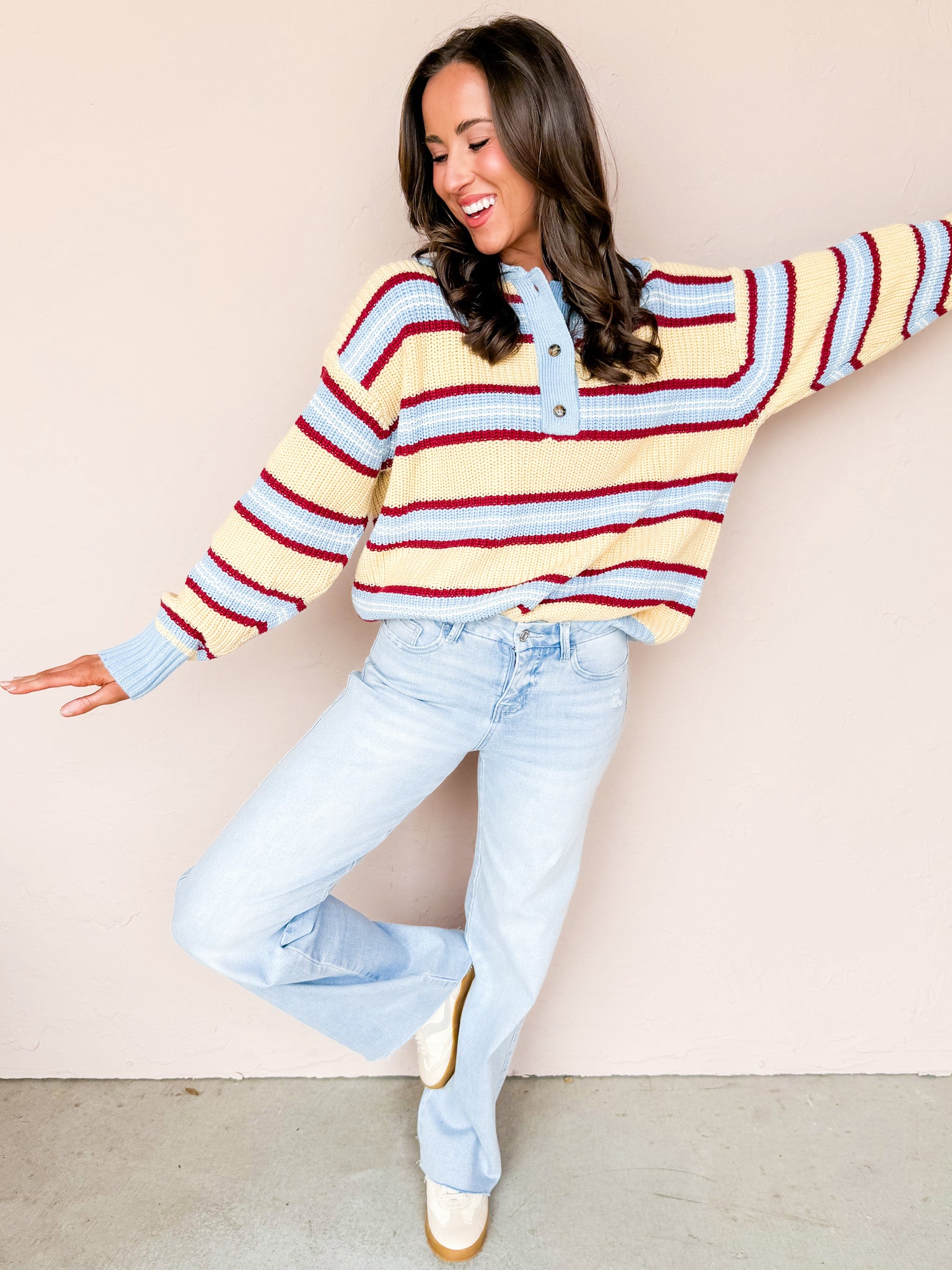 San Jose Wide Leg Jeans-Light Blue