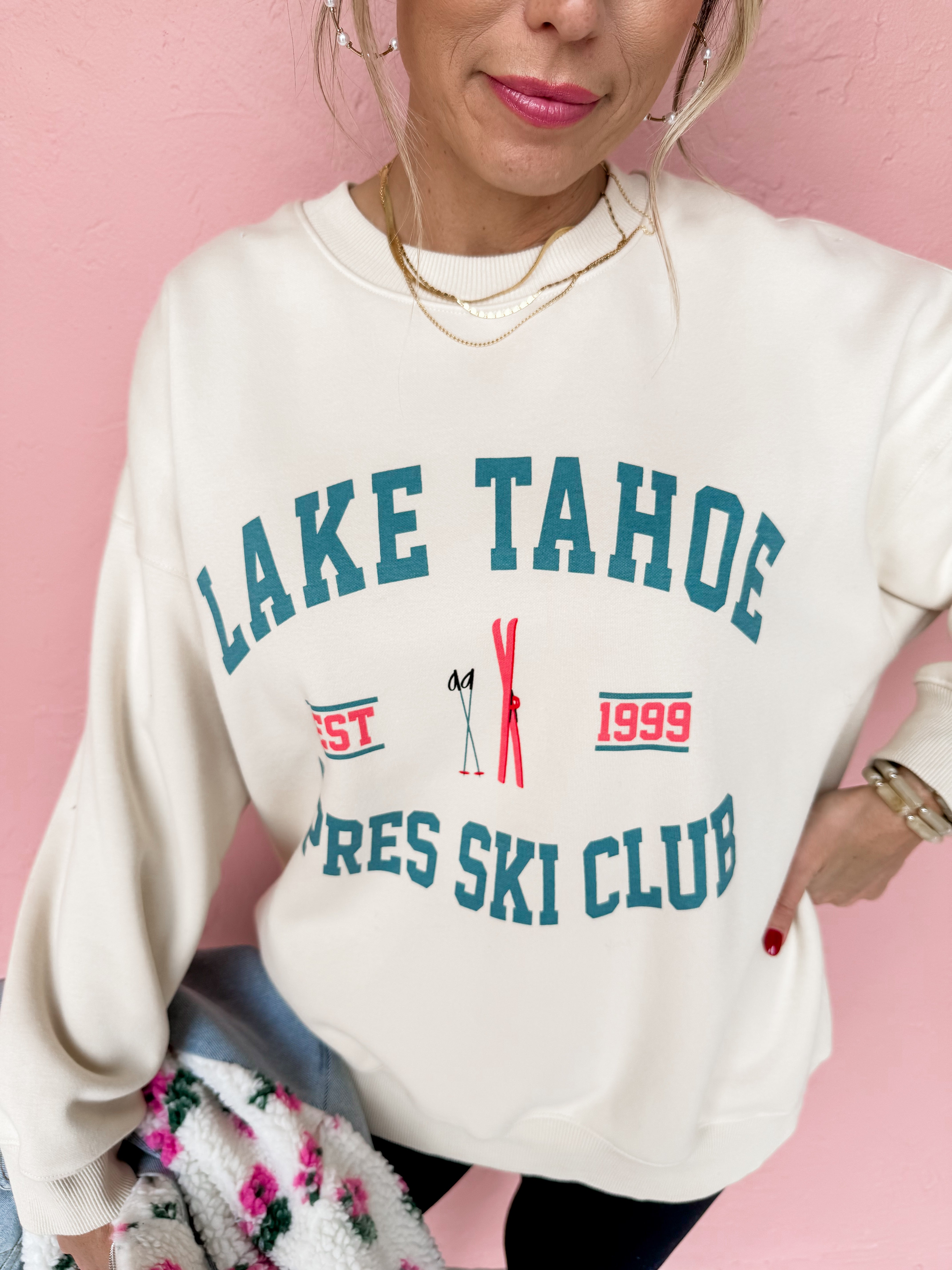 Lake Tahoe Apres Ski Club Graphic Sweatshirt