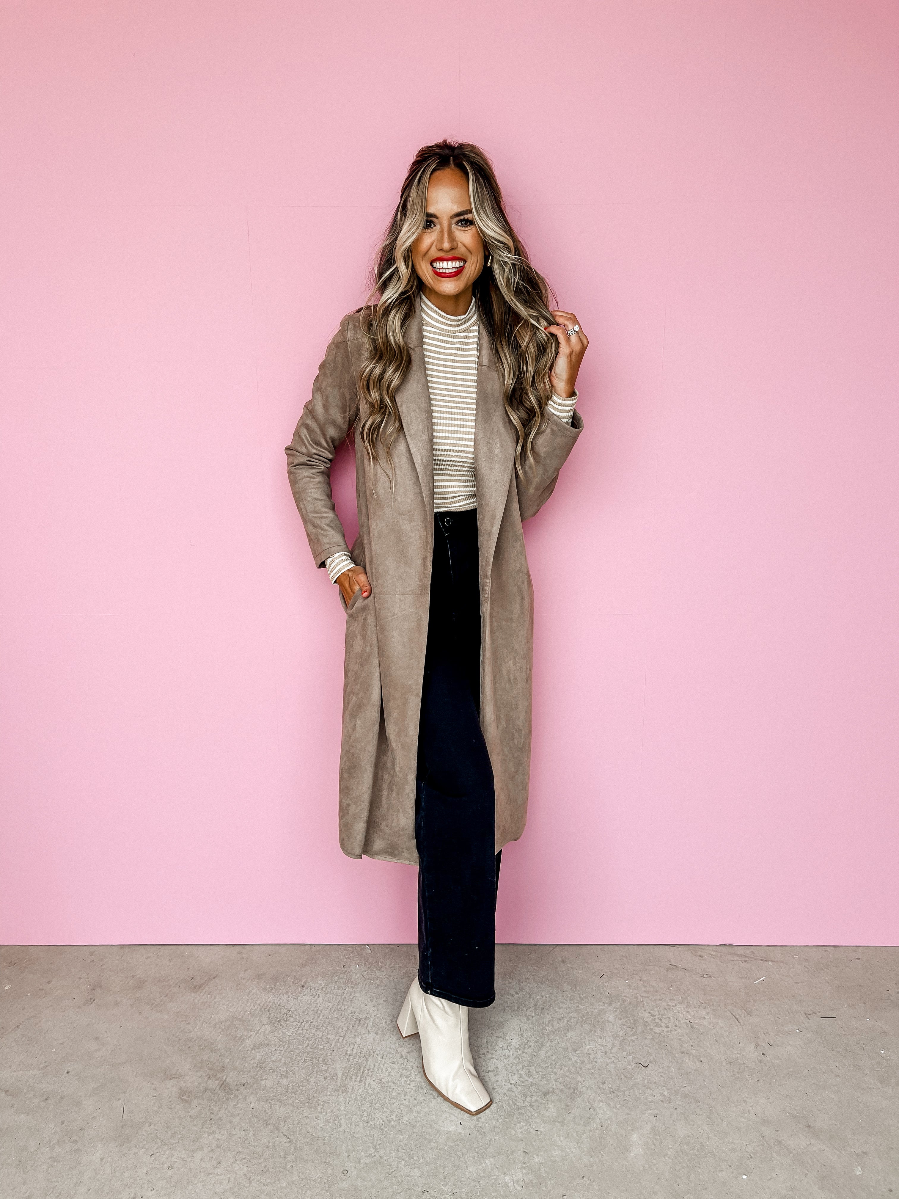 Layers Of Love Faux Suede Coat