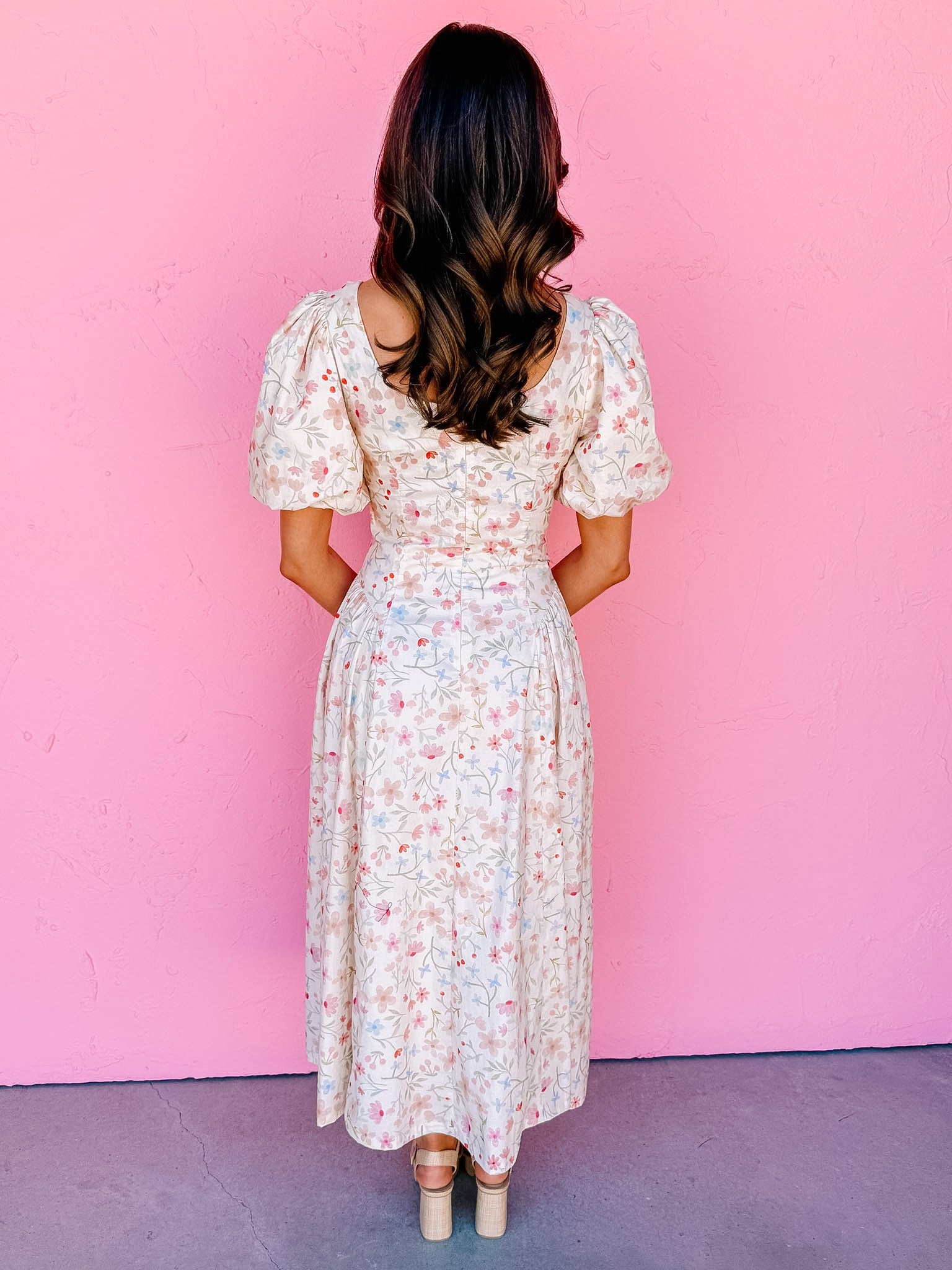 Leah Floral Midi Dress