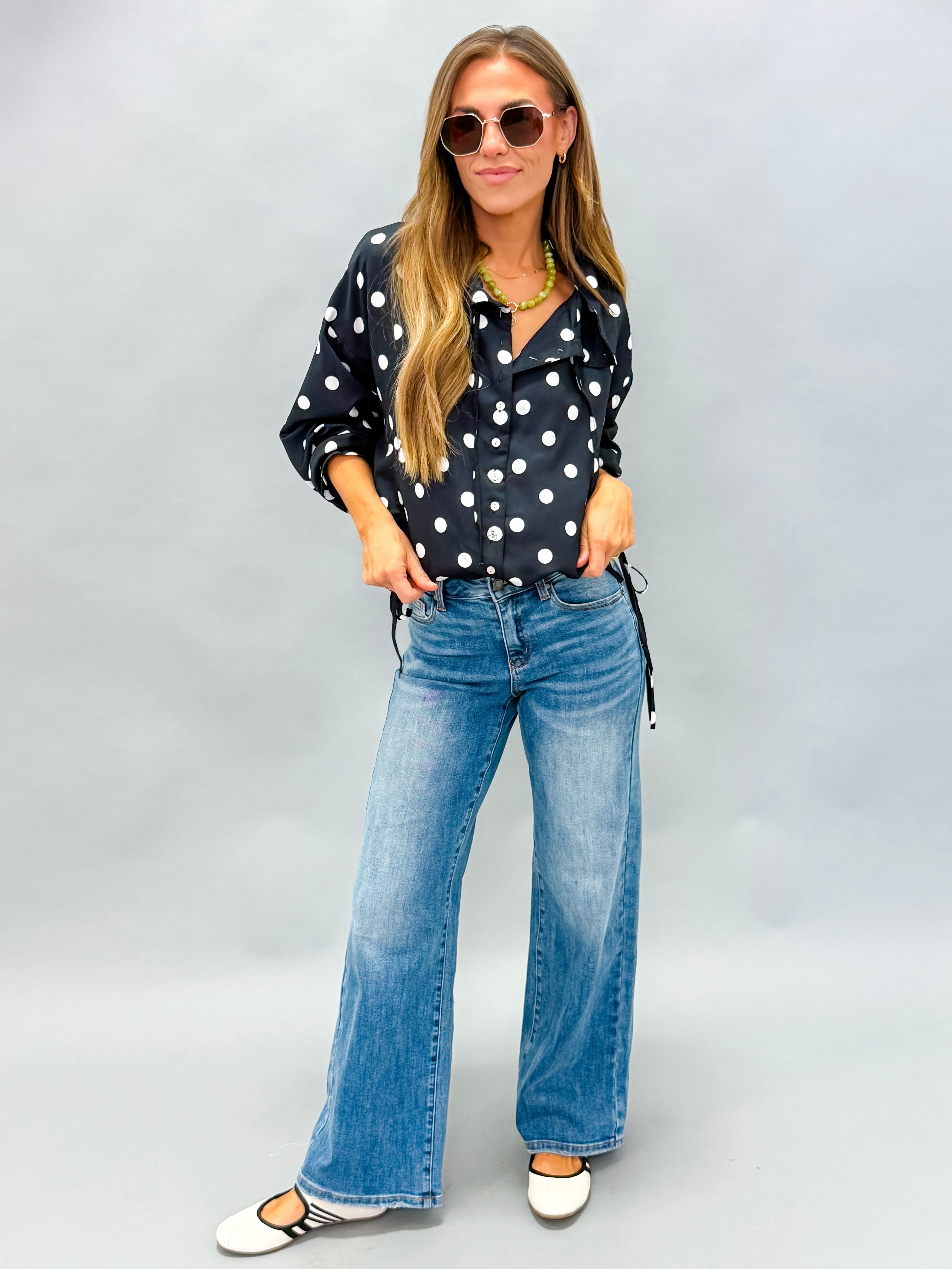 Lennon Polka Dot Jacket-Black