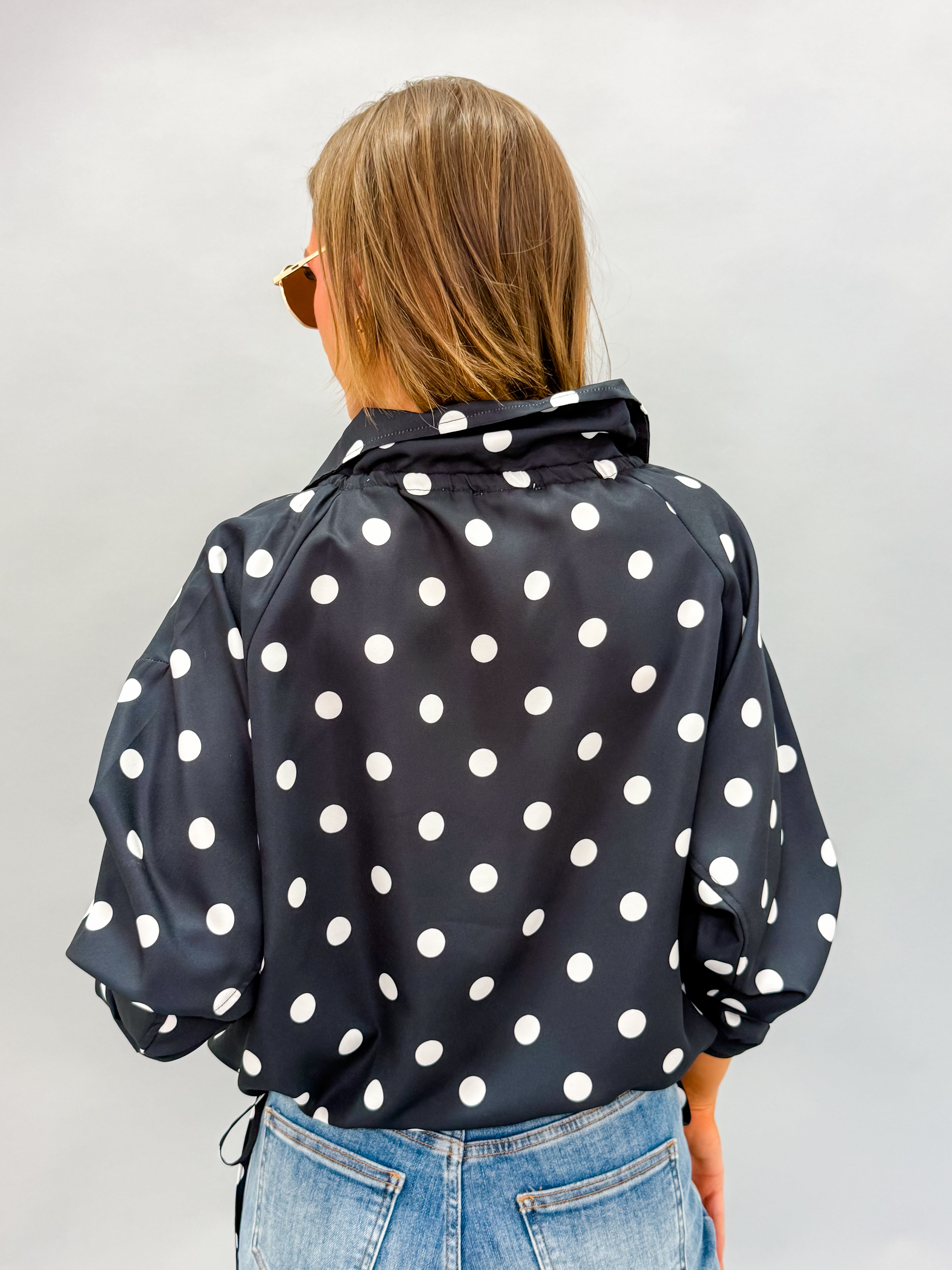Lennon Polka Dot Jacket-Black