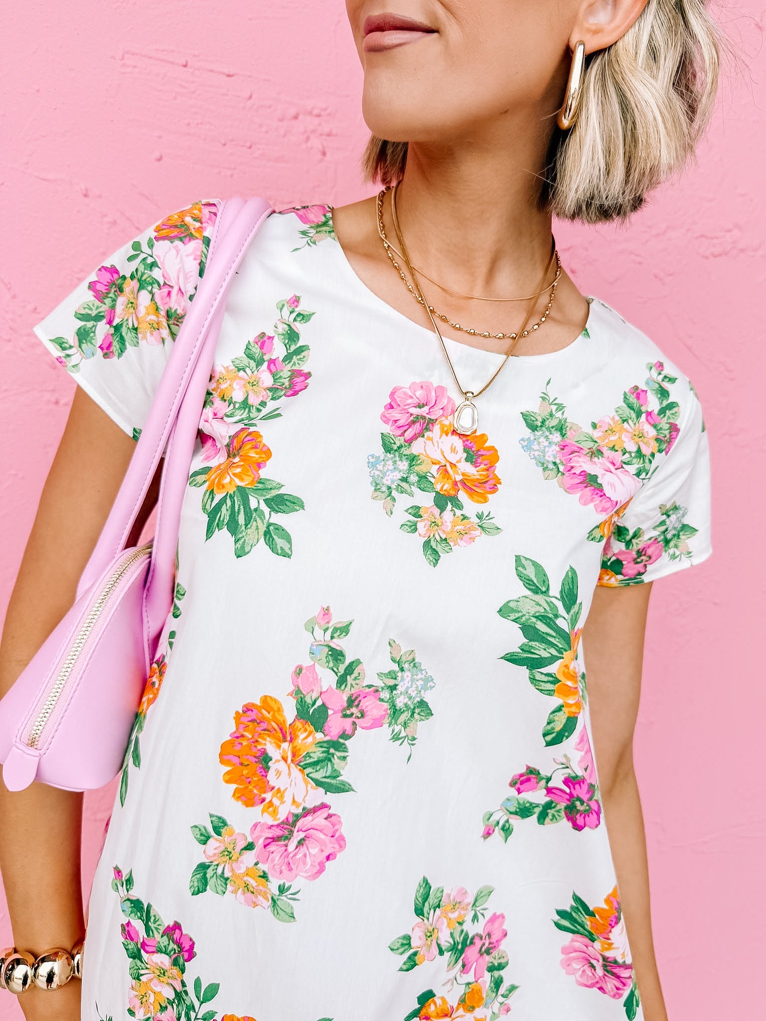 Lenny Floral Bubble Mini Dress