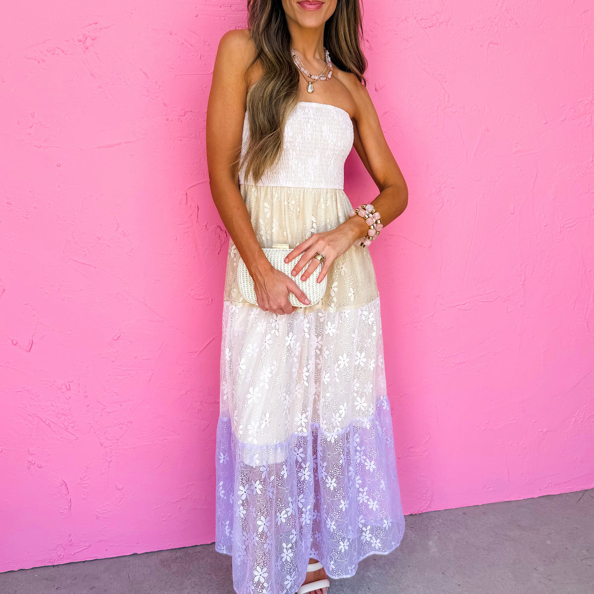lace up tube dress Letty Smocked Top Size:Belt-50 bogojune A floral lace overlay Emma d'Orsay Studded Oxford