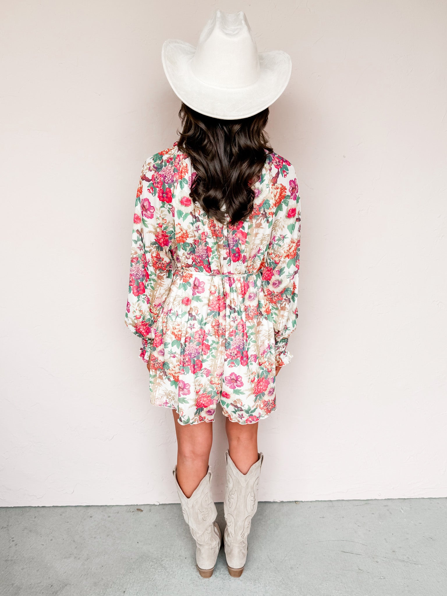 Lila Floral Button Front Romper