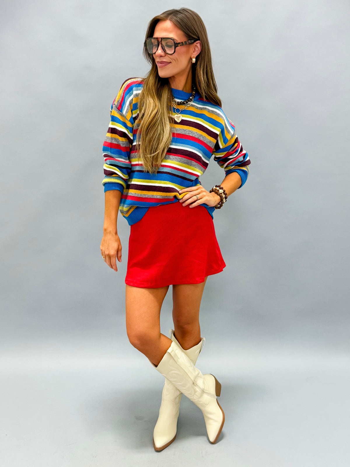 Lilyana Striped Sweater