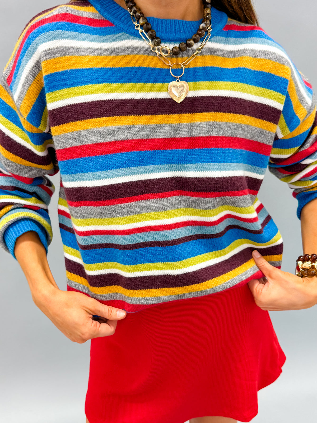 Lilyana Striped Sweater