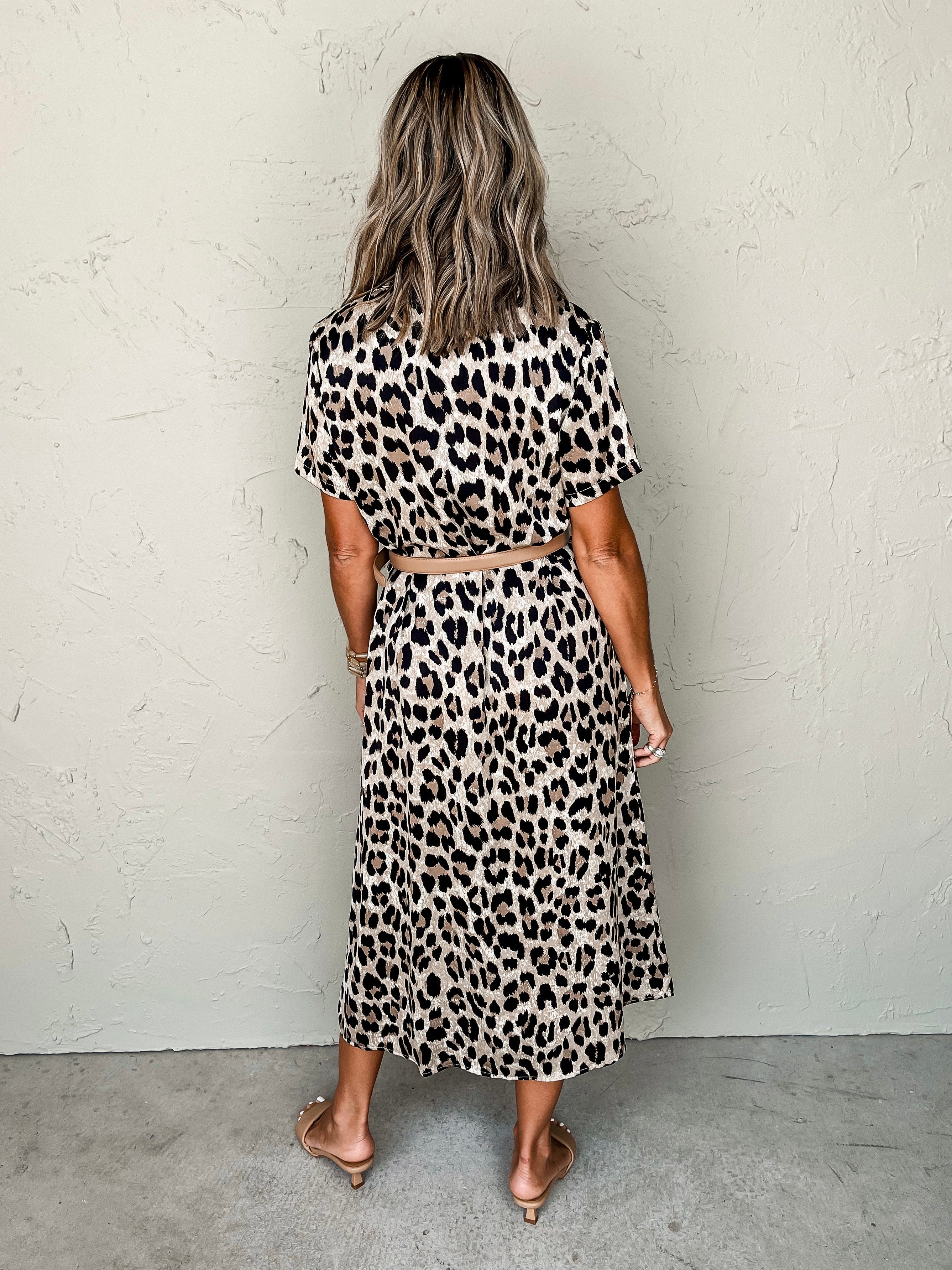 Live A Little Leopard Midi Dress