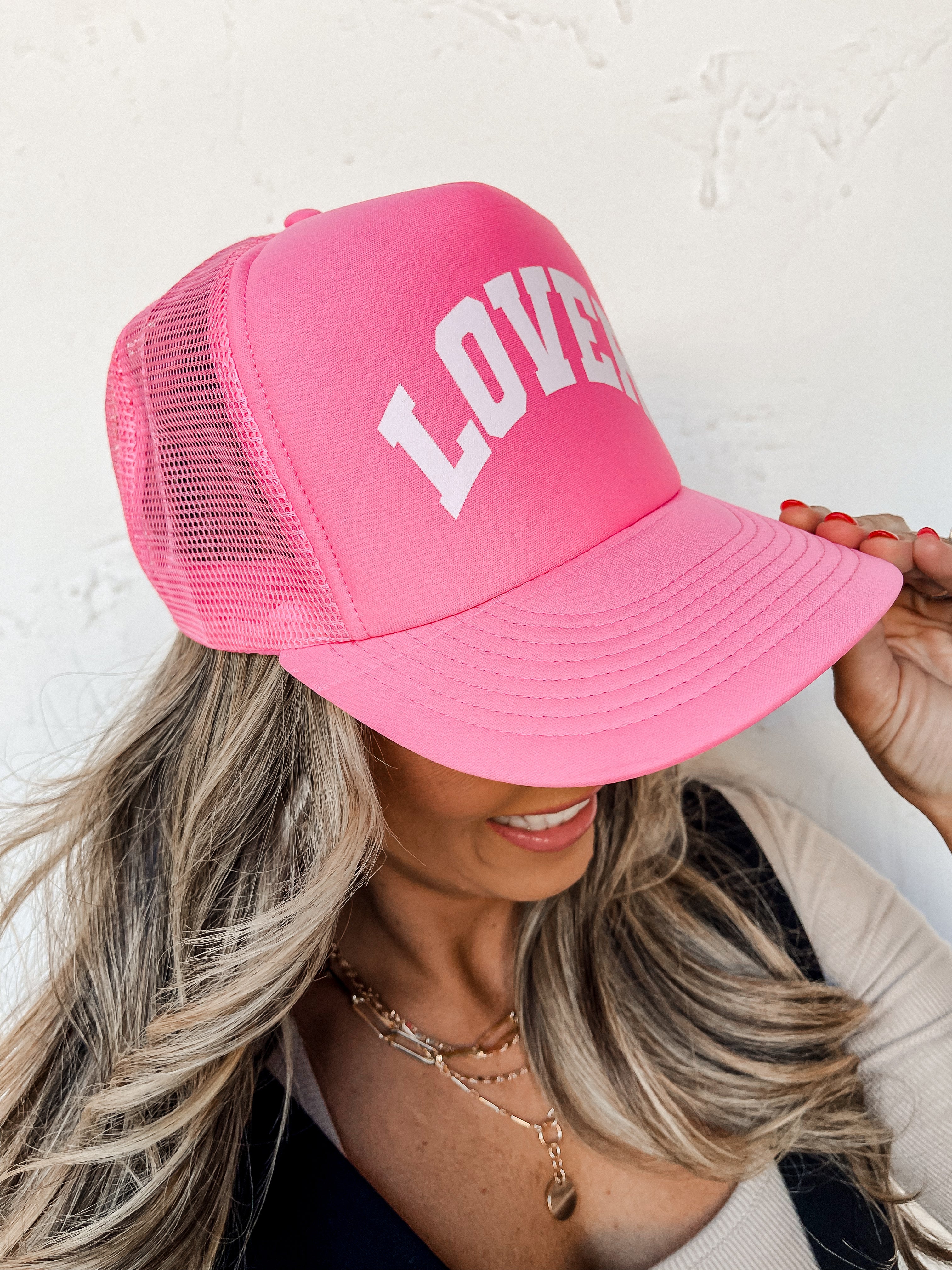 Lover Trucker Hat-Pink