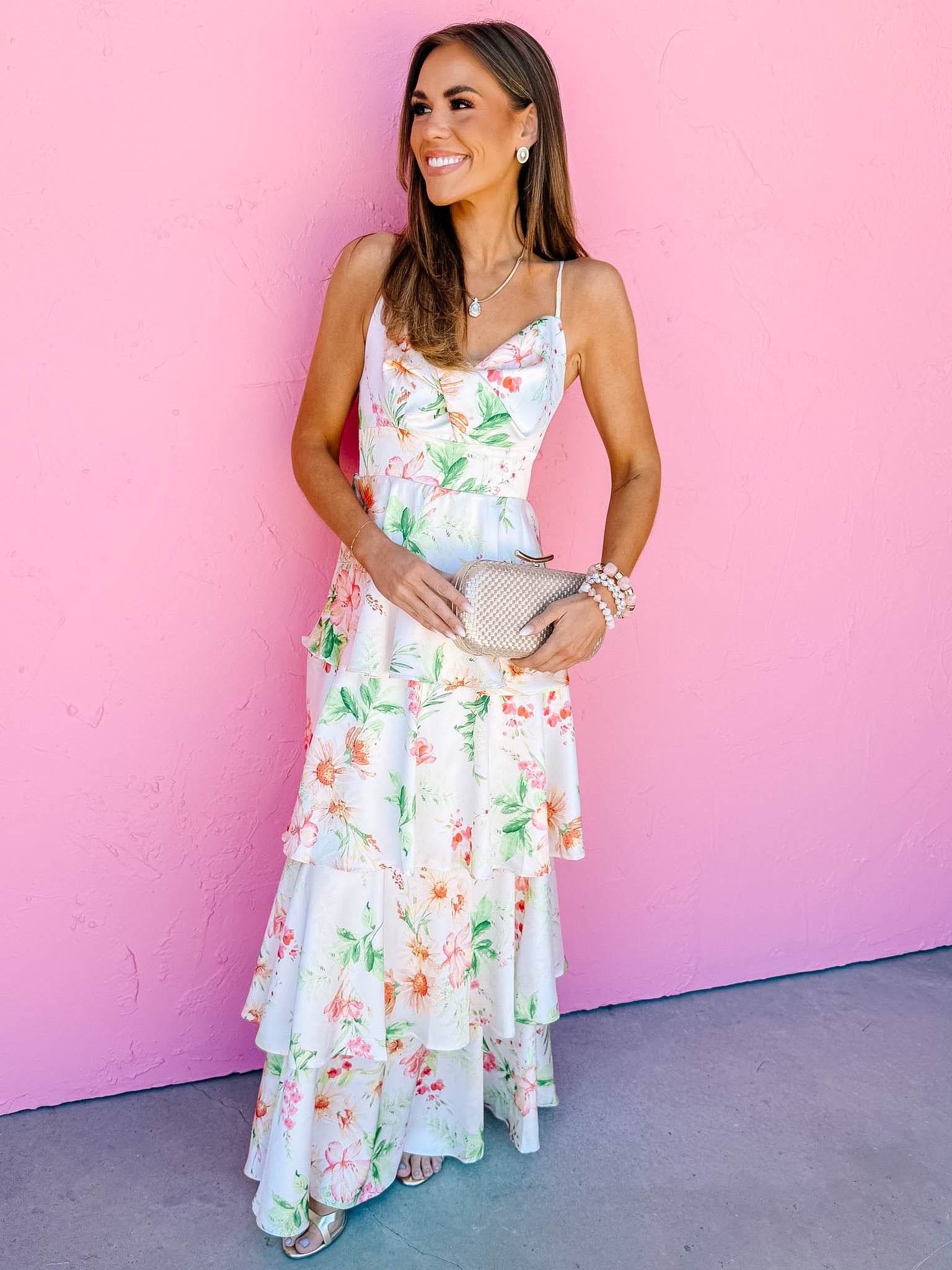Luca Floral Tiered Maxi Dress