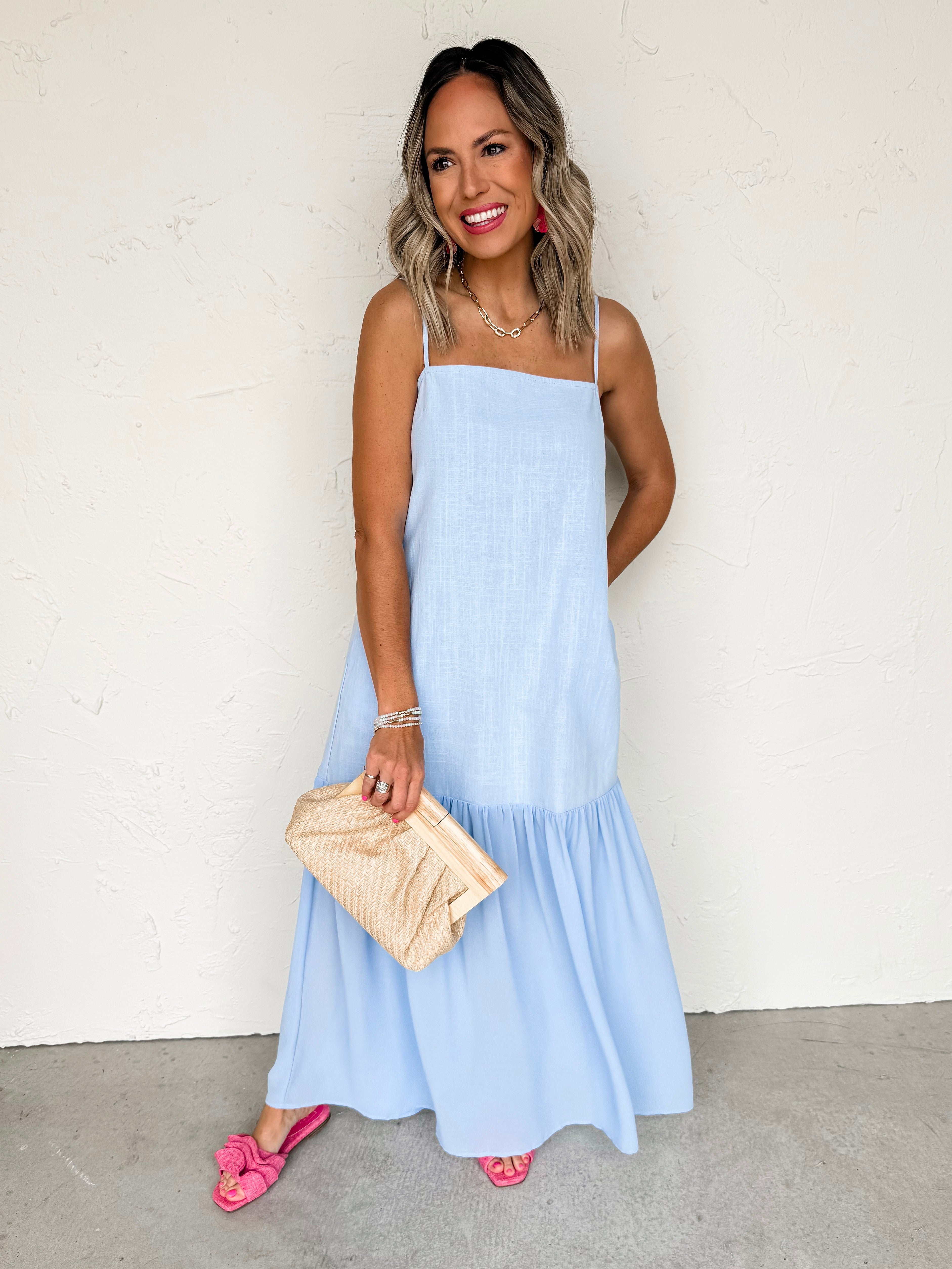 Luminous Smile Sleeveless Maxi Dress