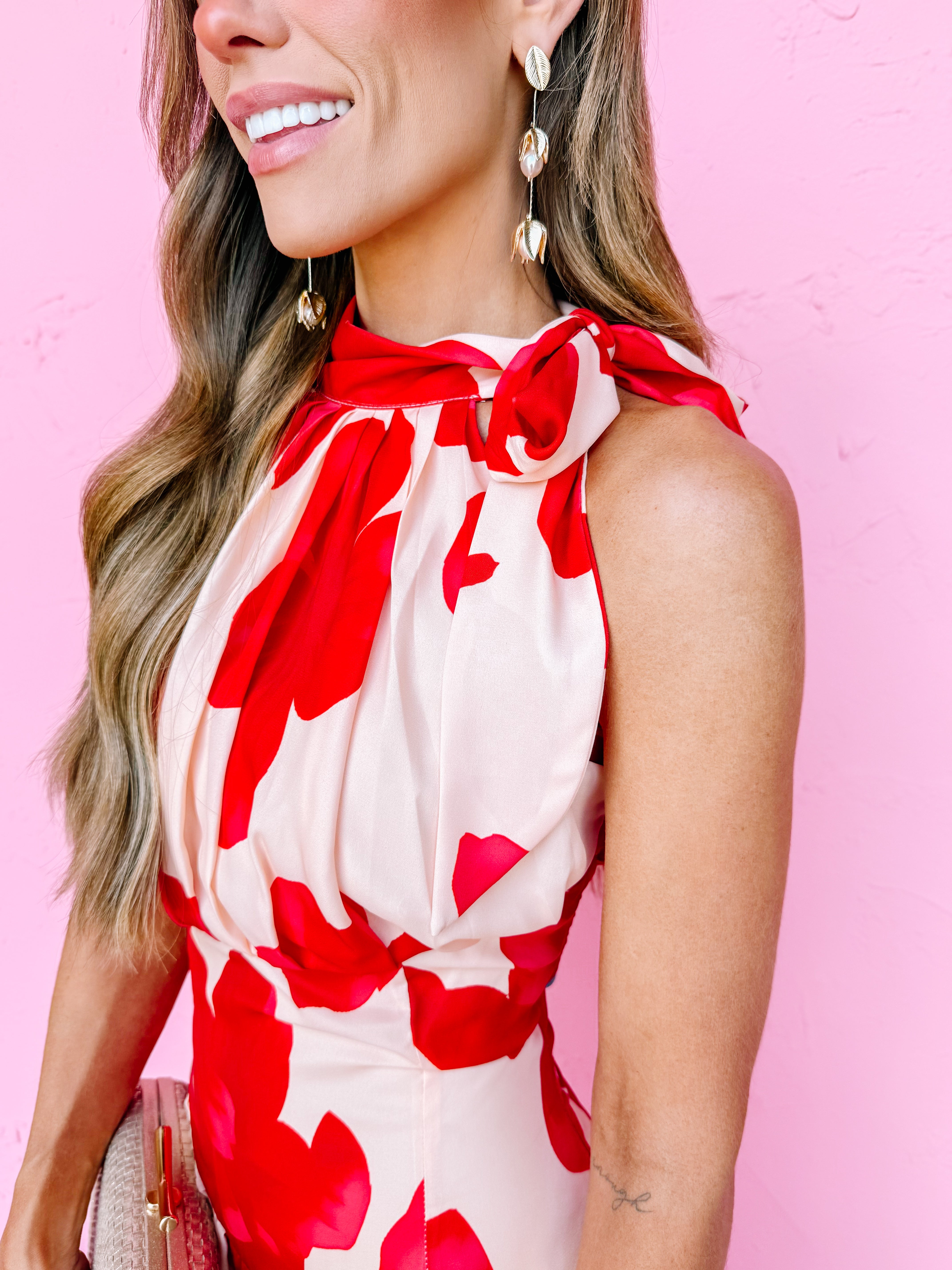 Lydia Floral Halter Maxi Dress