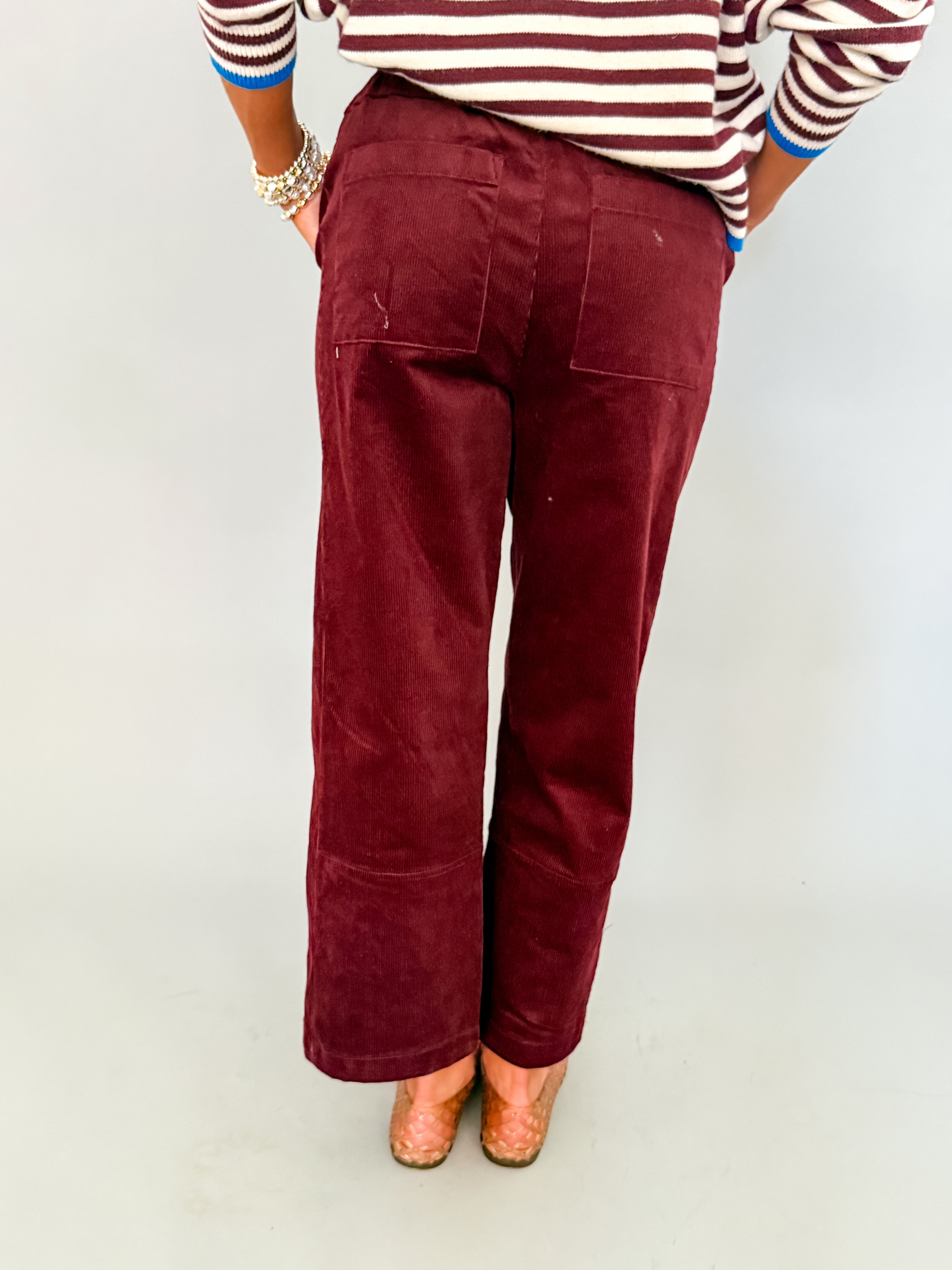 Macey Corduroy Side Stripe Pants