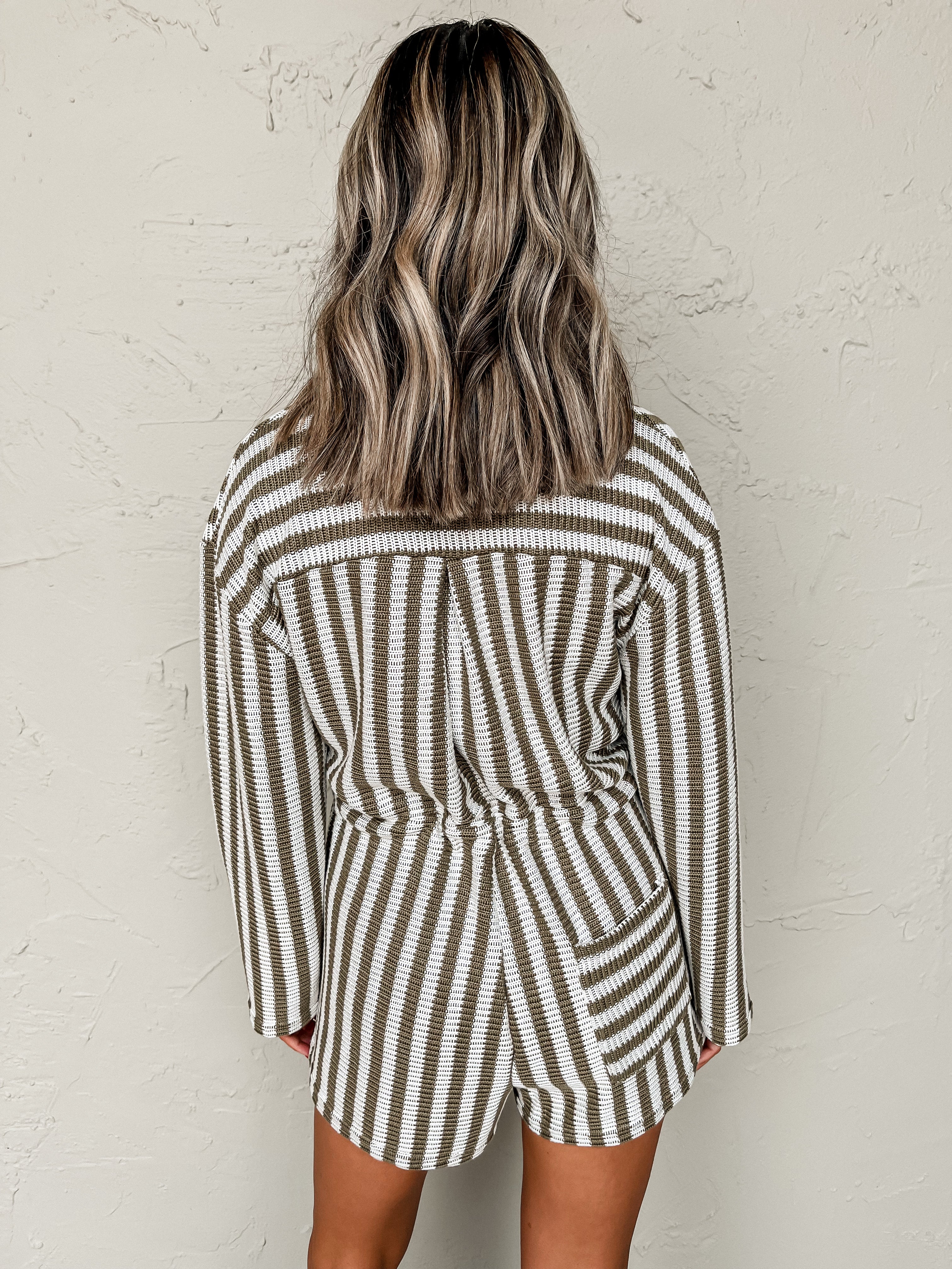 Made For You Striped Knit Romper