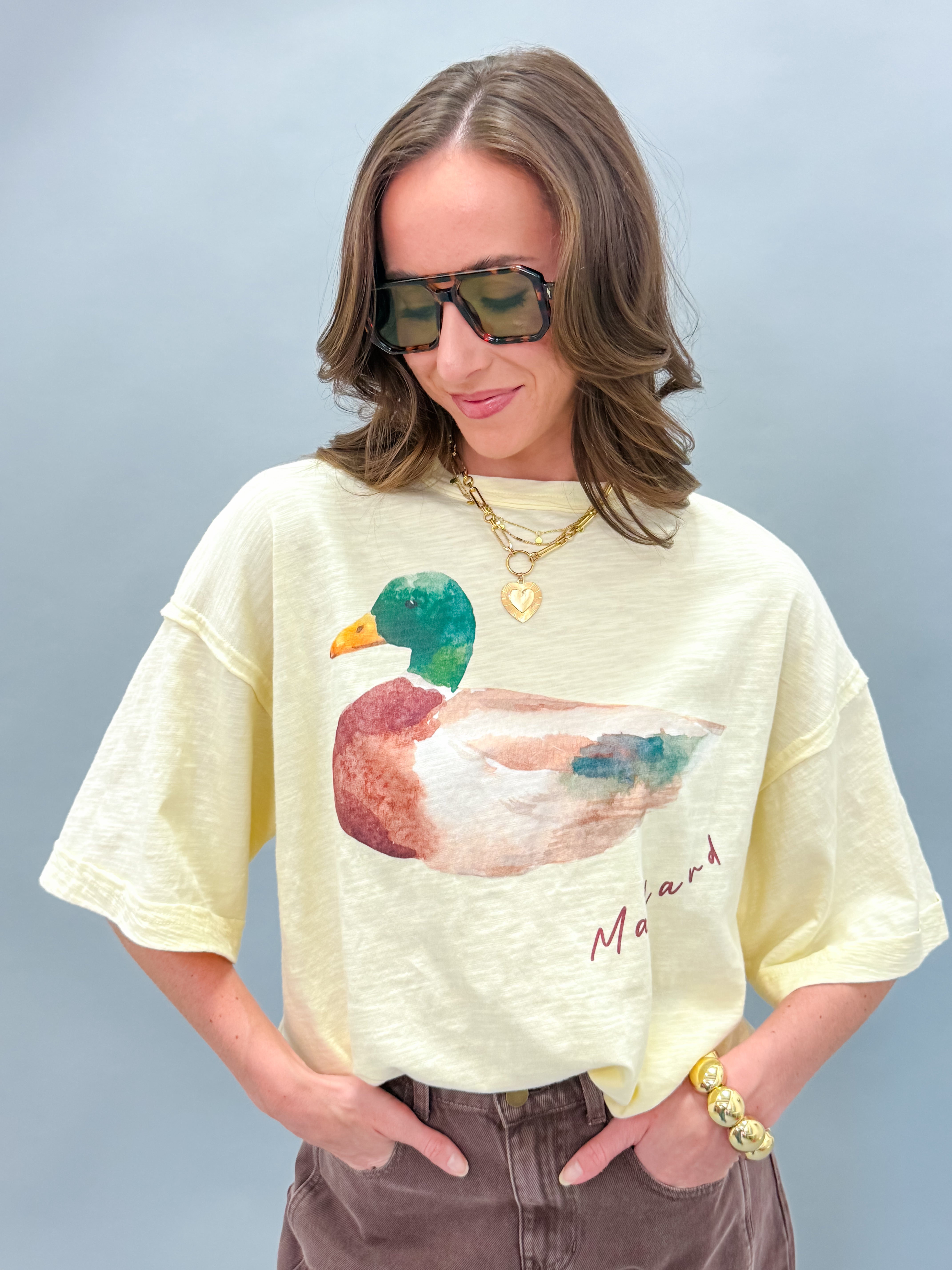 Maeve Mallard Duck Oversized Tee