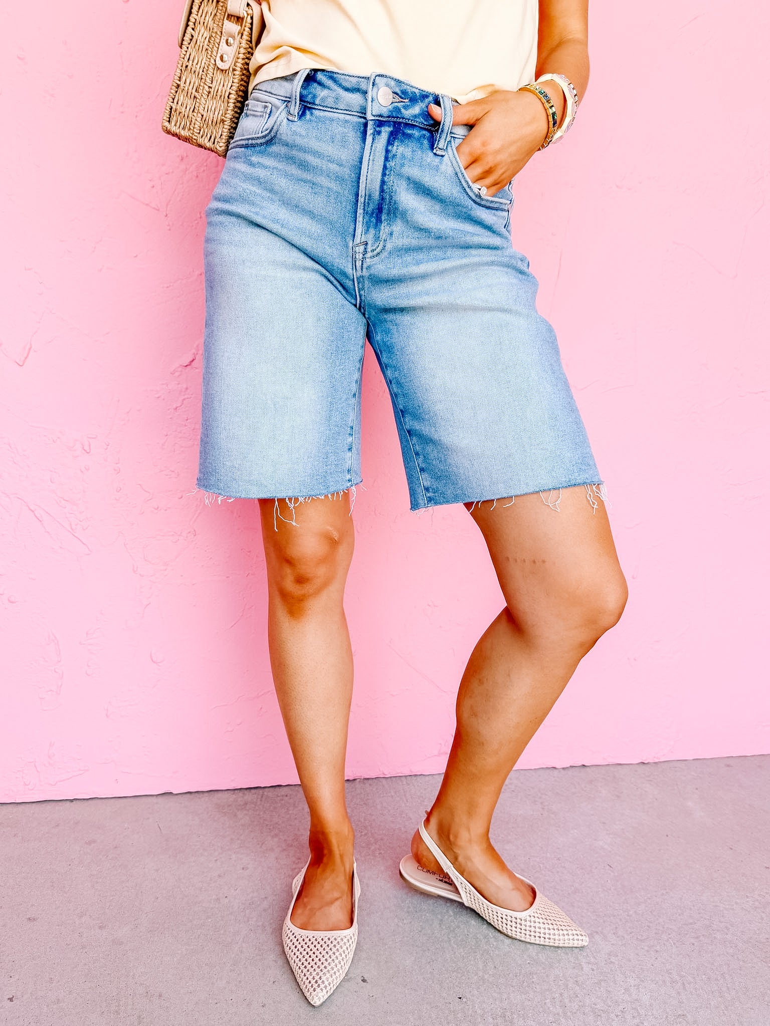 Malibu High Rise Bermuda Shorts