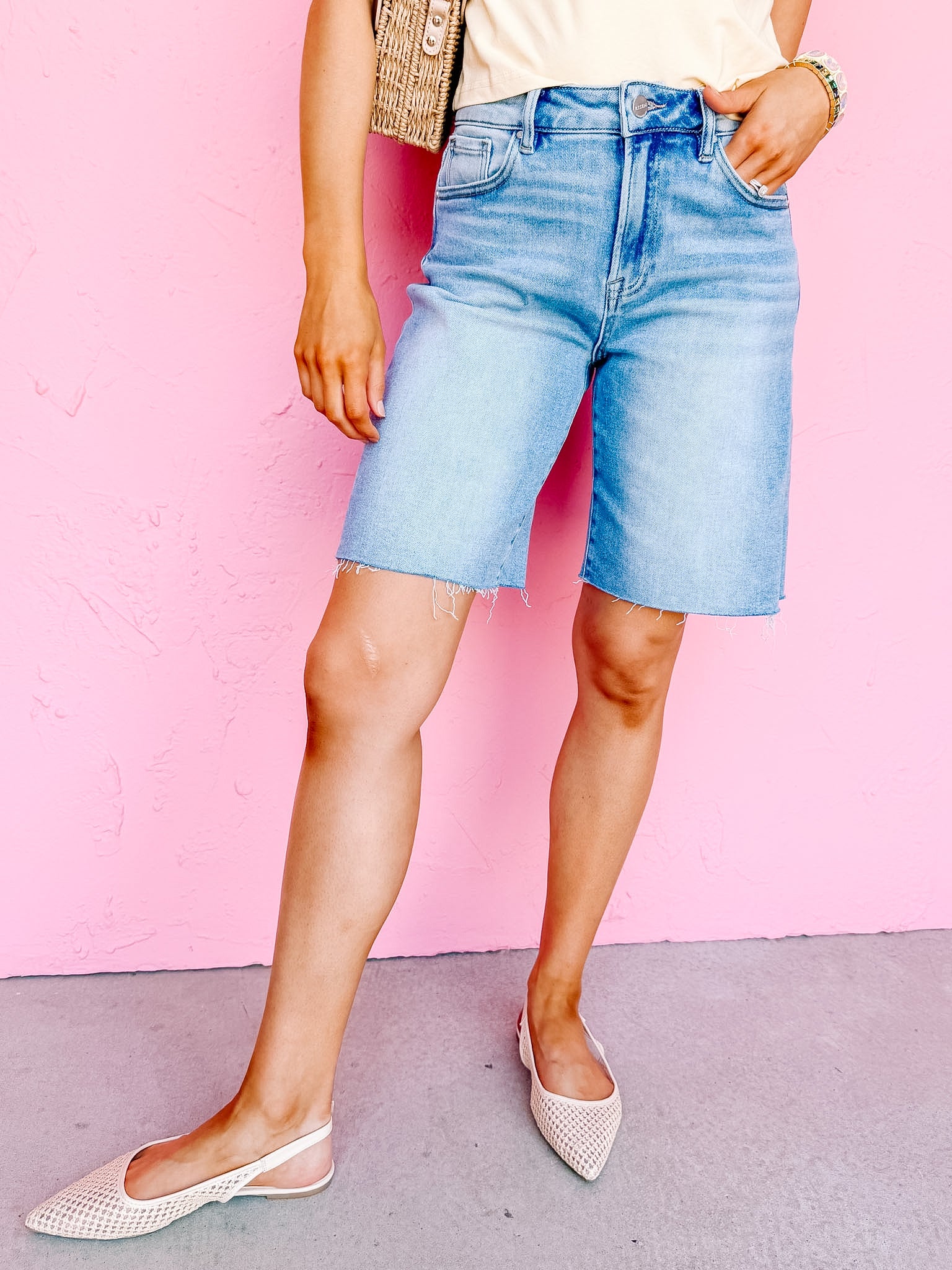 Malibu High Rise Bermuda Shorts