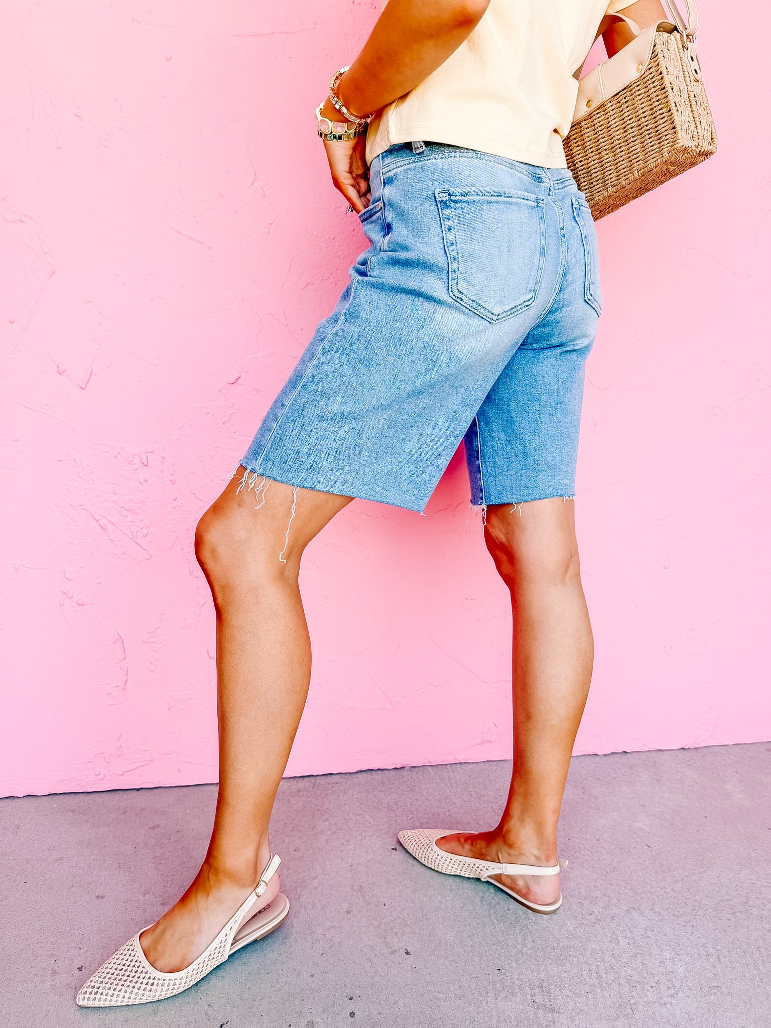 Malibu High Rise Bermuda Shorts