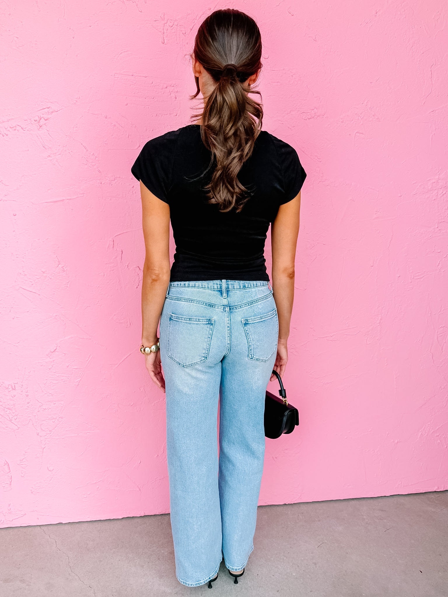 Marilee Cap Sleeve Twist Top-Black