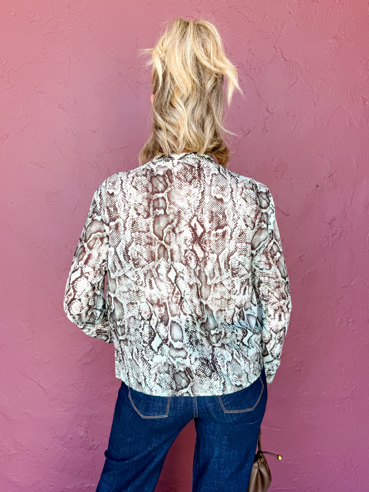 Meadow Snakeskin Print Top