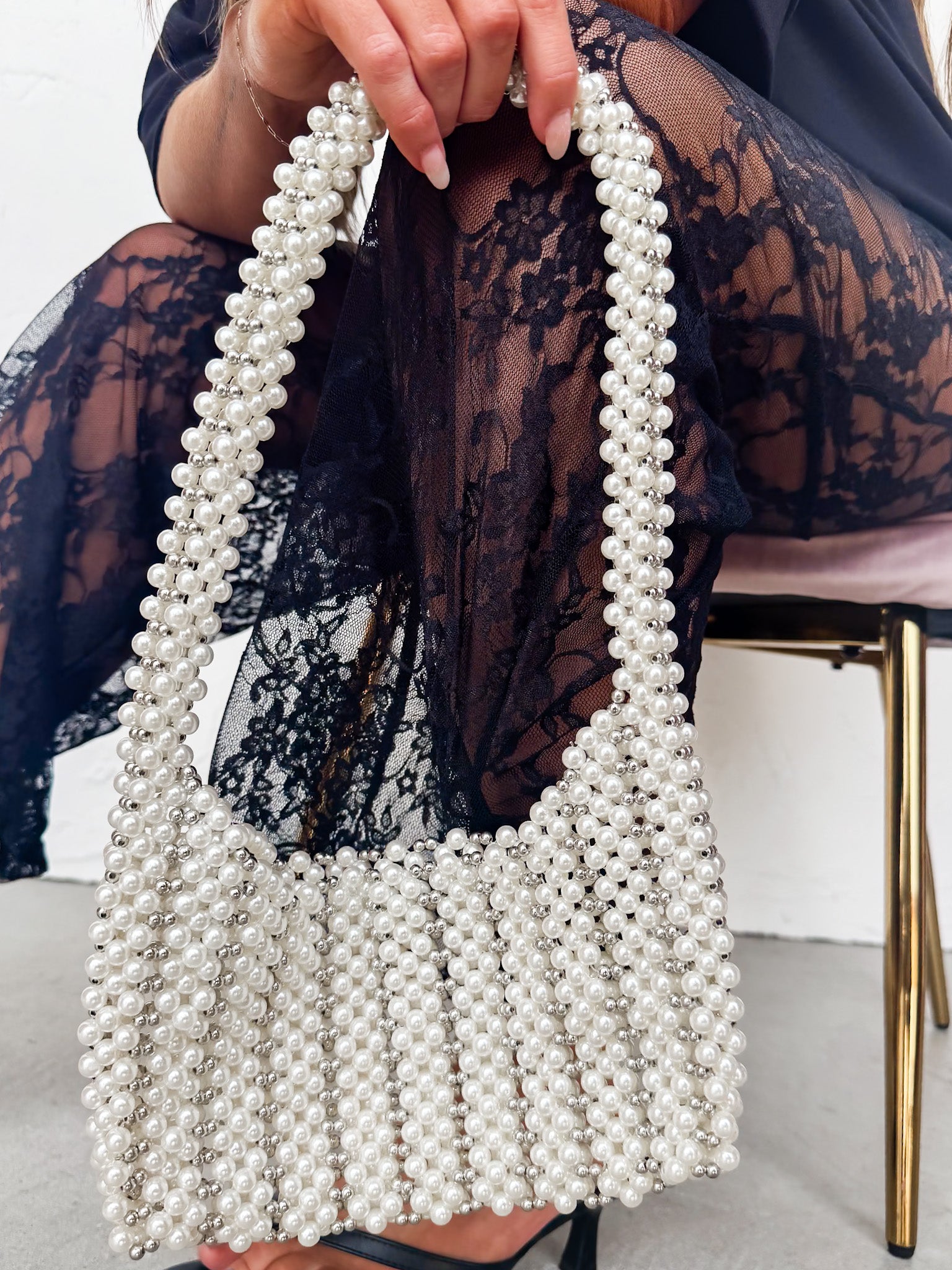 [Melie Bianco] Cleo Pearl Bag