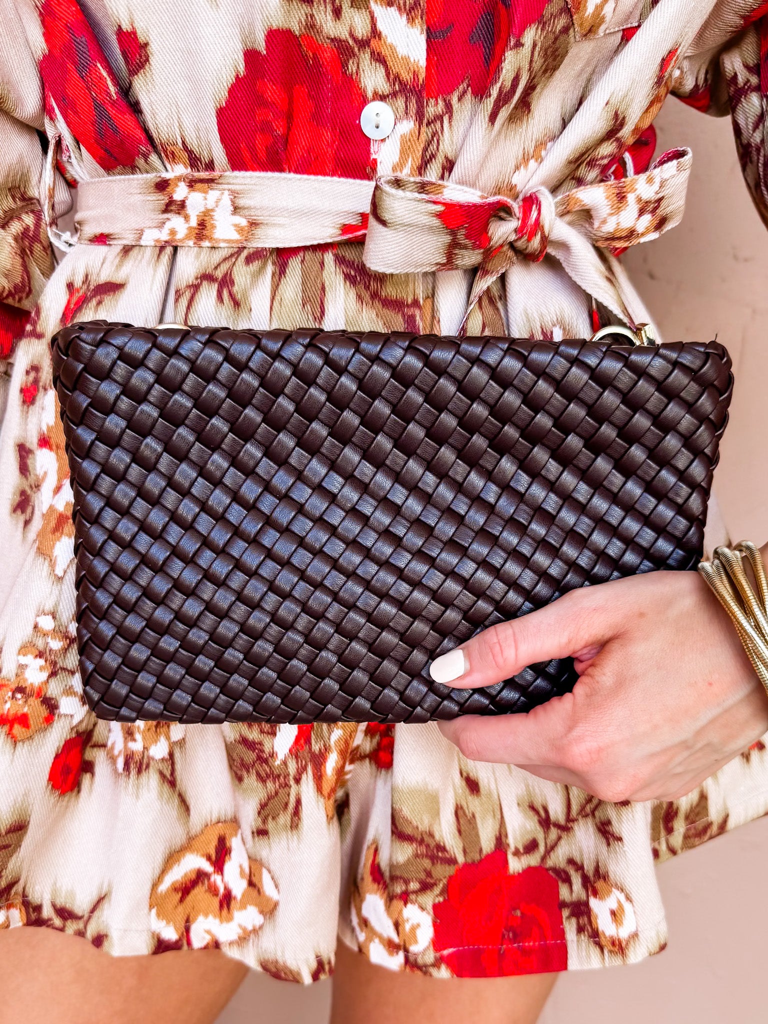 [Melie Bianco] Daisy Recycled Vegan Crossbody Bag-Espresso