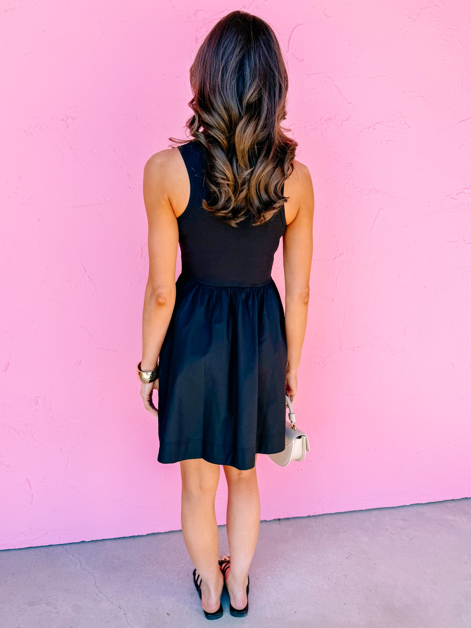 Melody Sleeveless Mini Dress-Black
