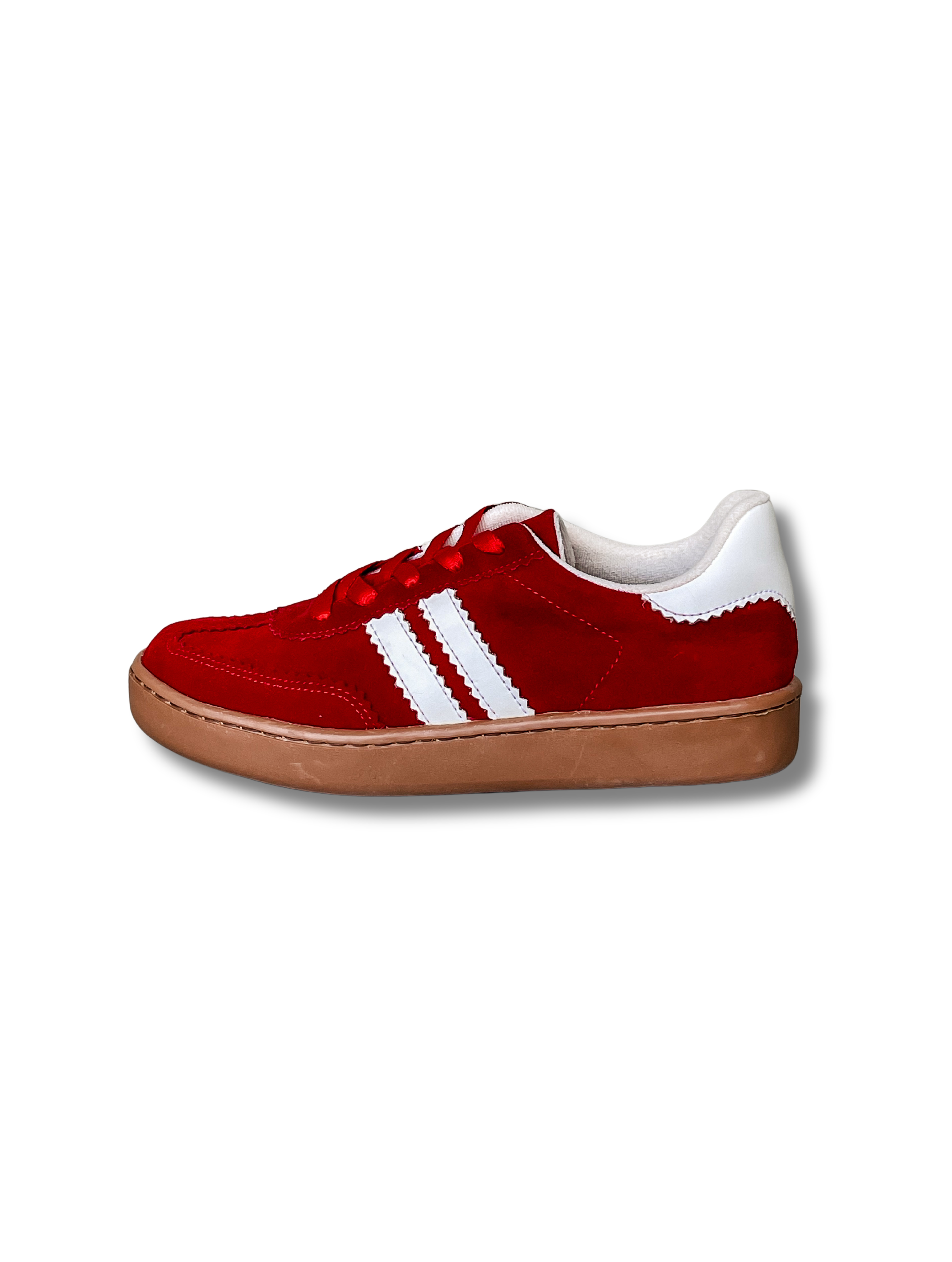 Meredith Lace Up Sneaker-Red