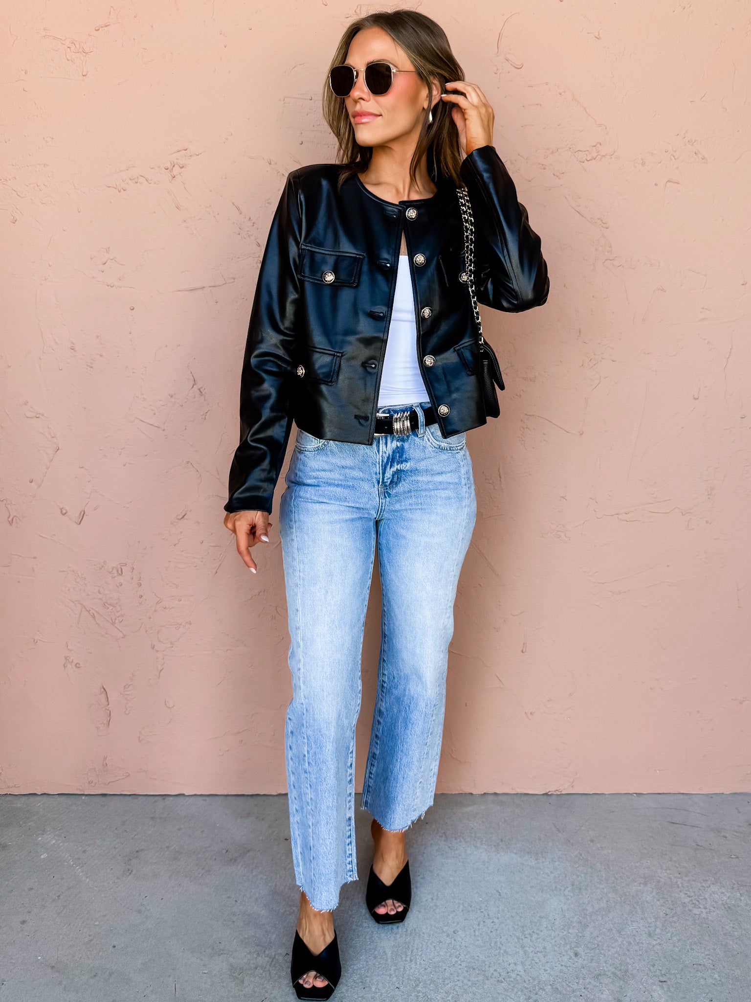 Midnight Darling Vegan Leather Jacket