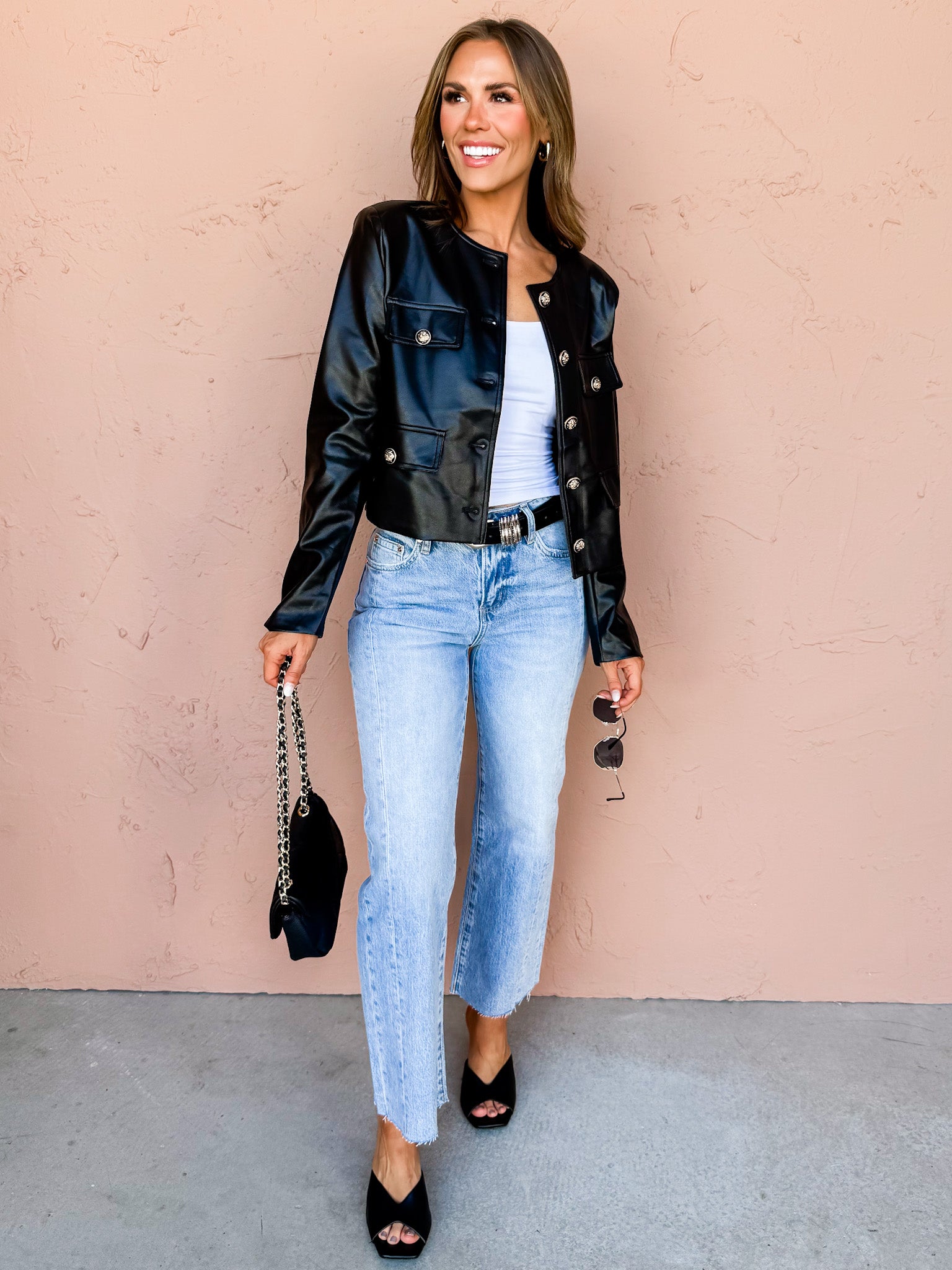 Midnight Darling Vegan Leather Jacket