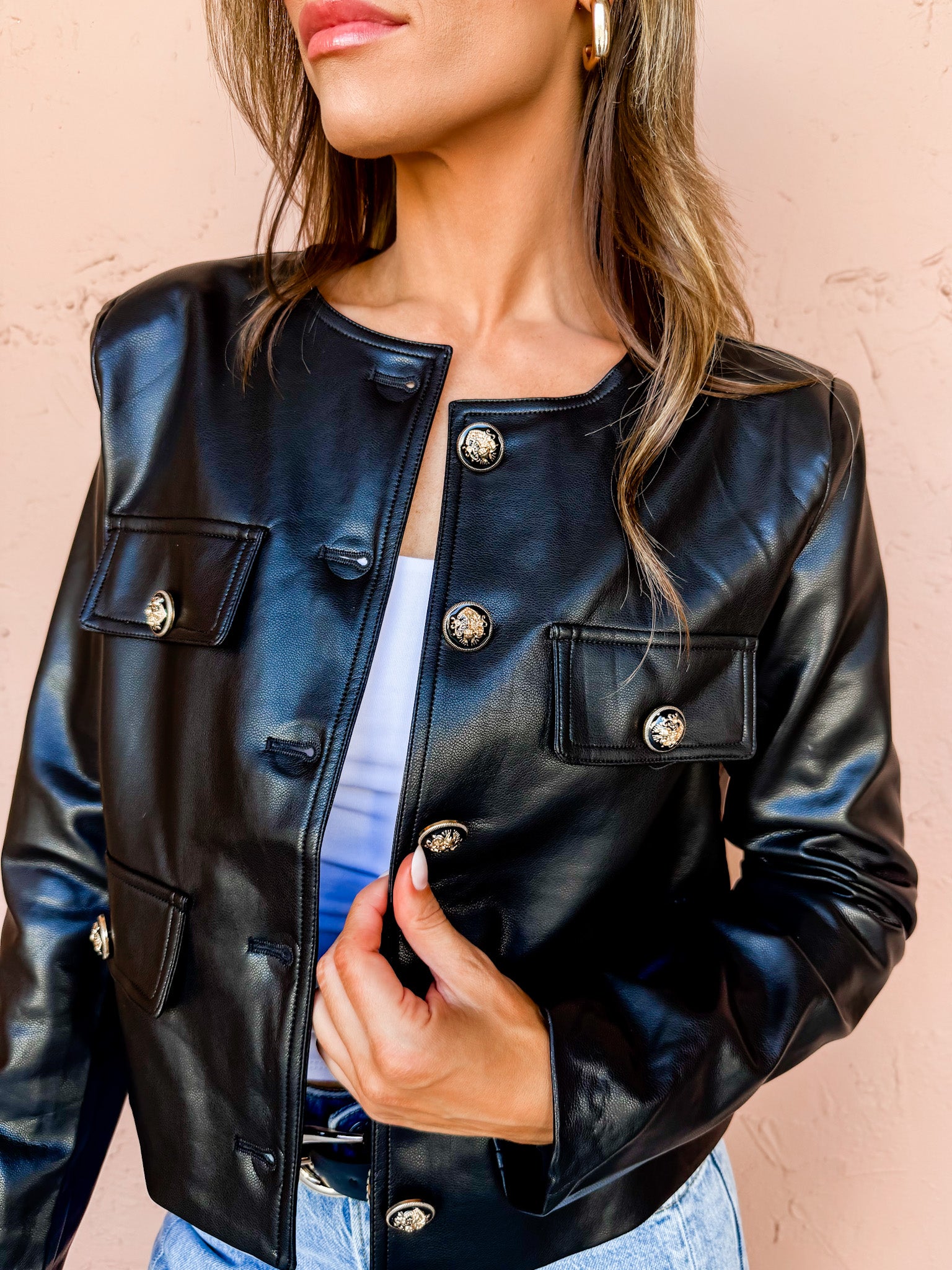 Midnight Darling Vegan Leather Jacket