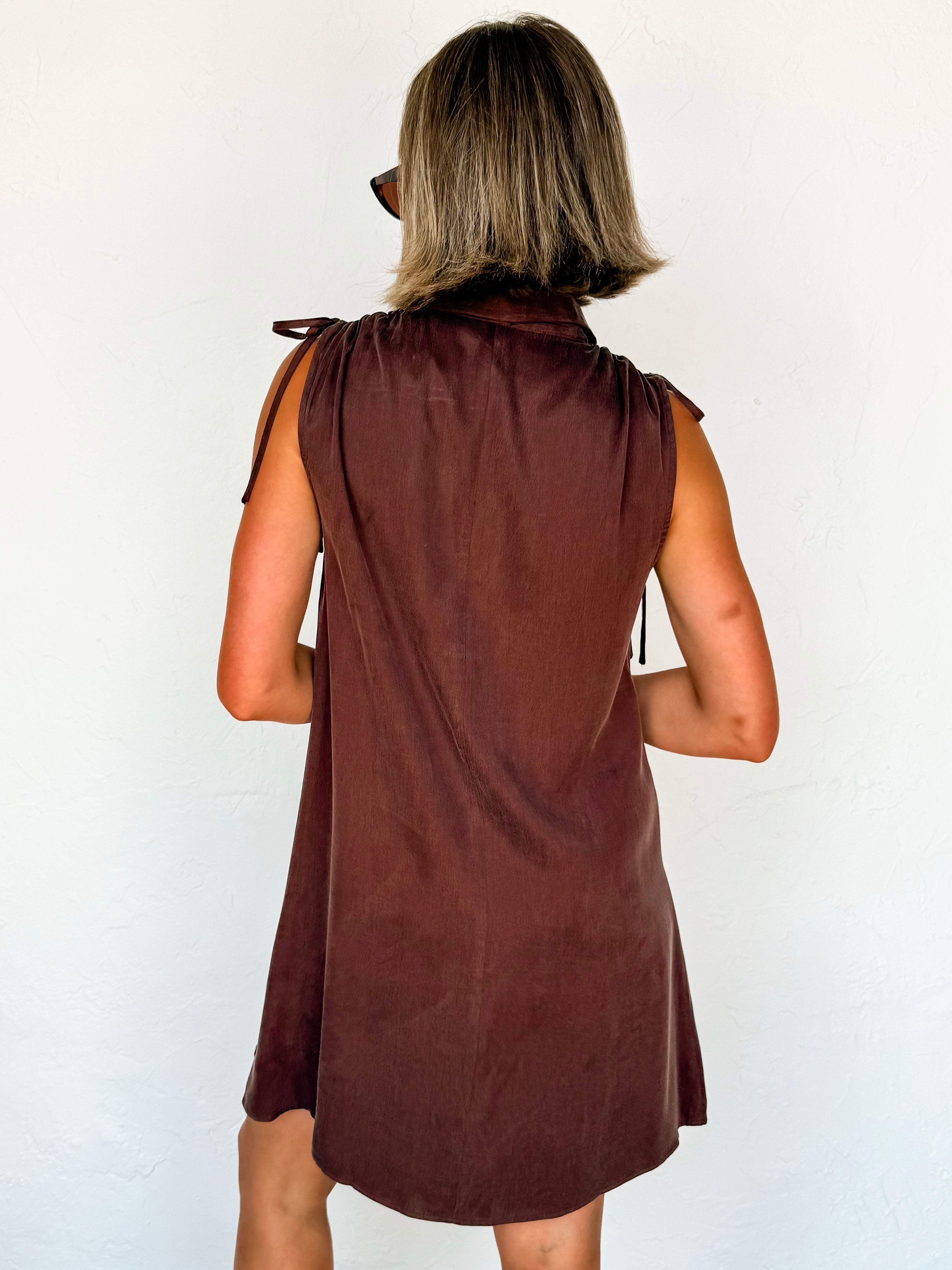 Misty Sleeveless Shirt Dress