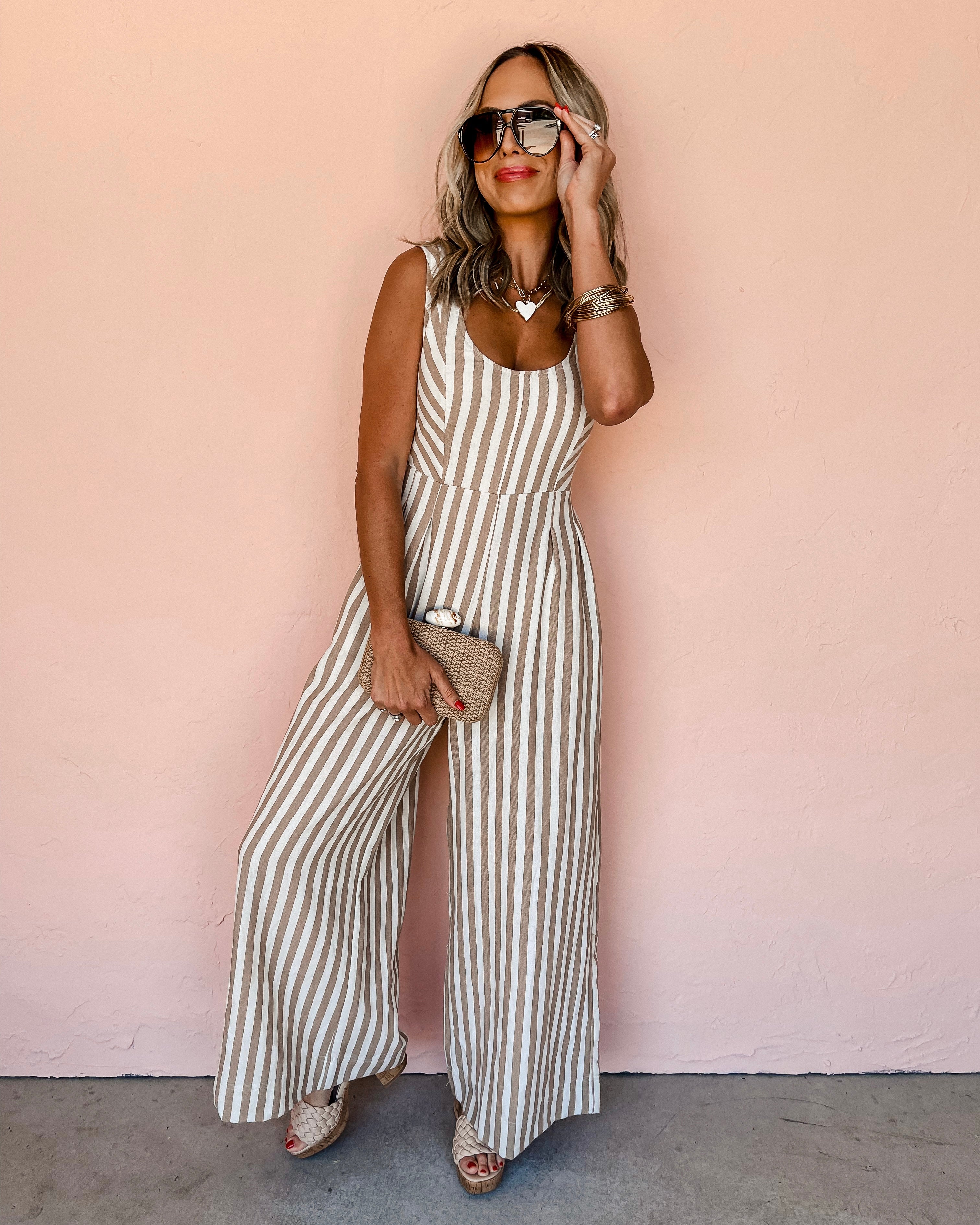 More To Come Striped Jumpsuit