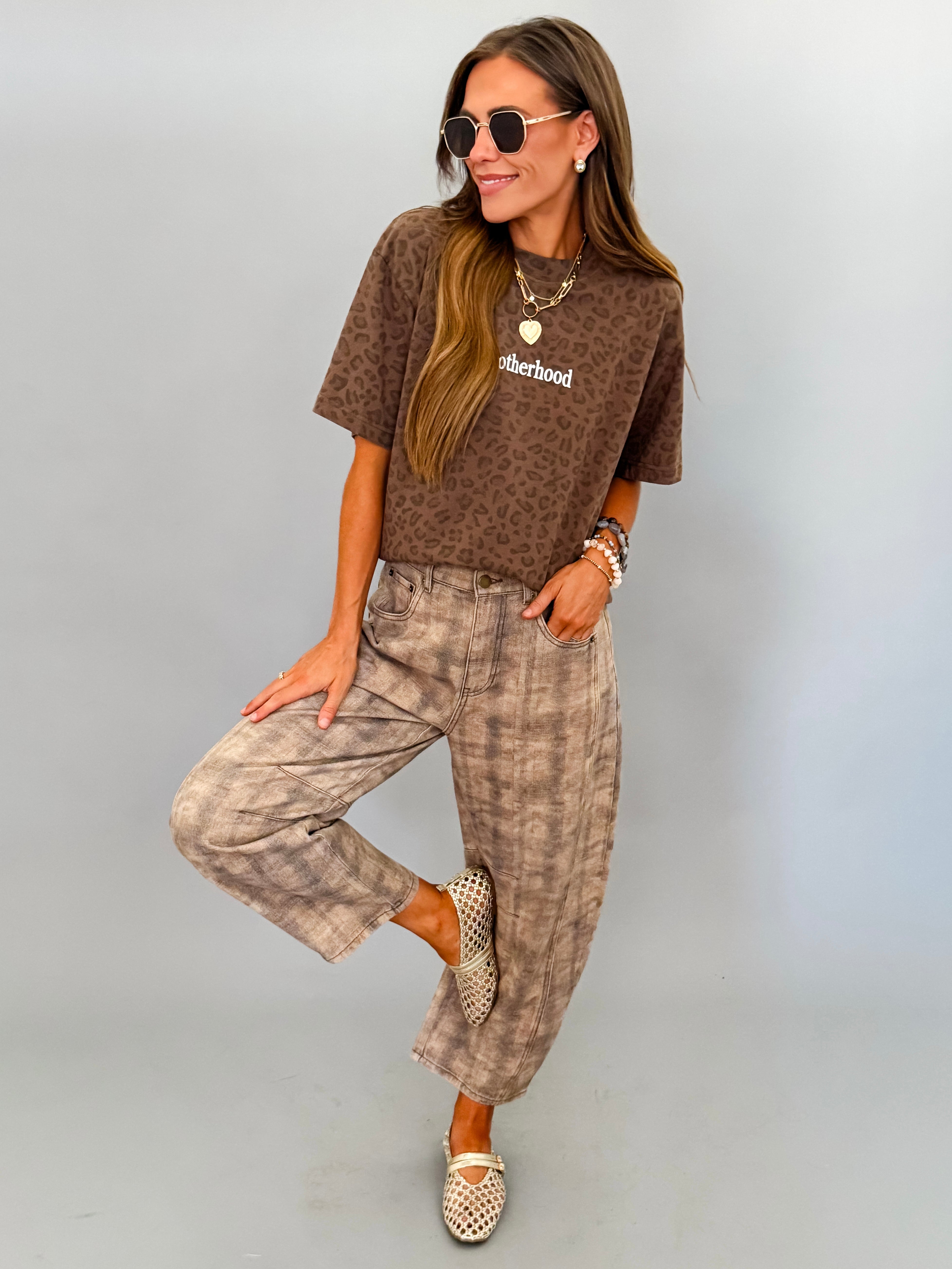 Motherhood Leopard Graphic Tee