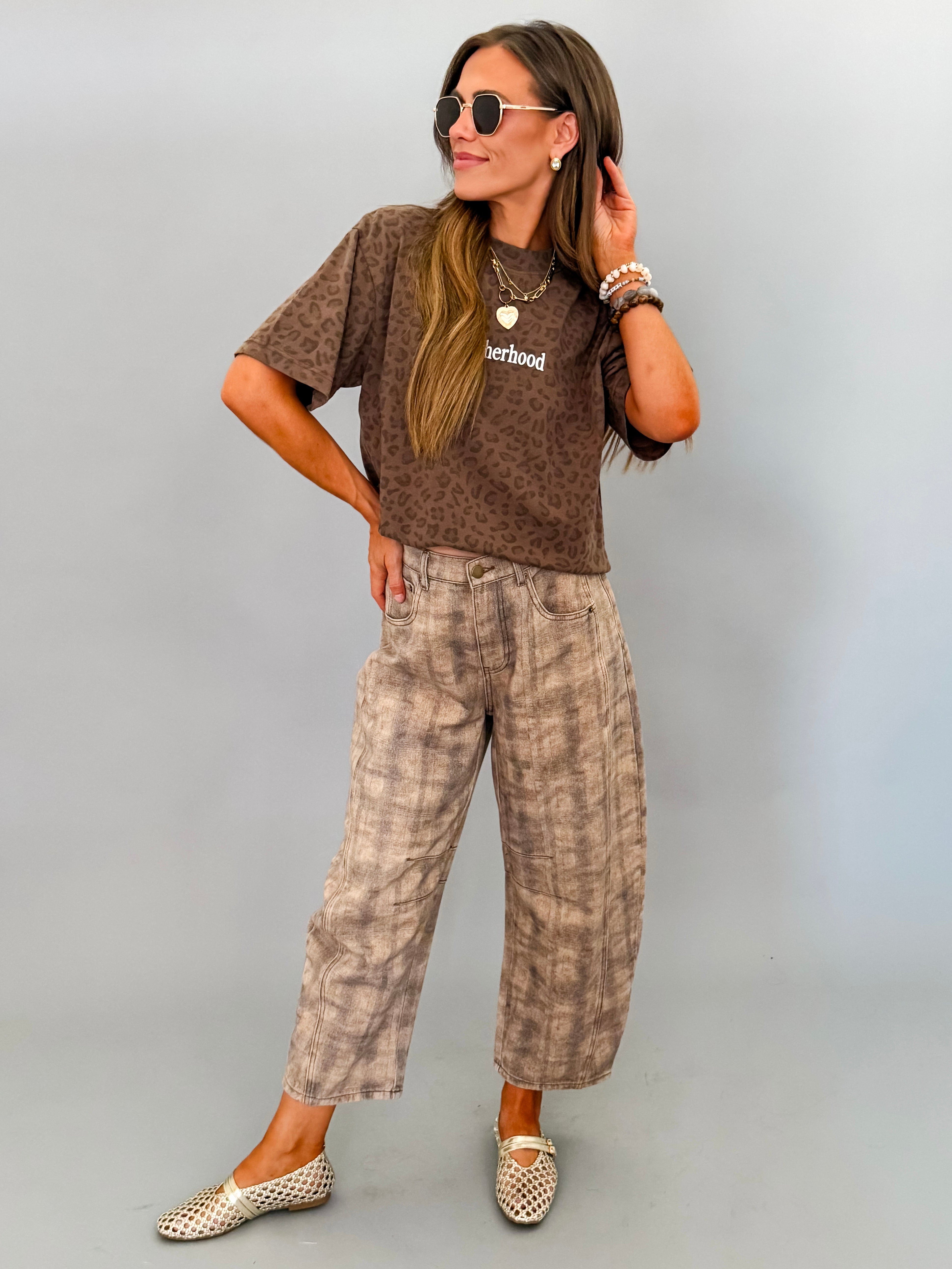 Motherhood Leopard Graphic Tee