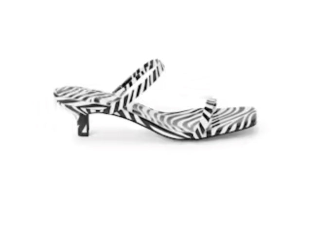 [Matisse] Jeanne Strappy Kitten Heeled Sandals-Zebra