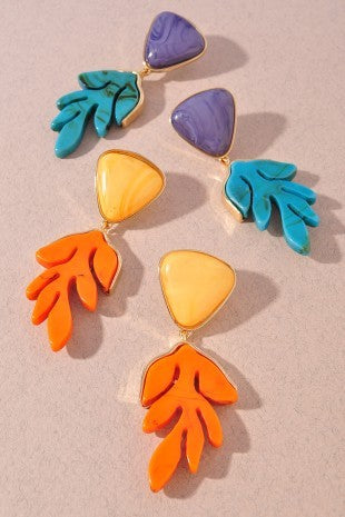 Tropic Tango Dangle Earrings-Turquoise