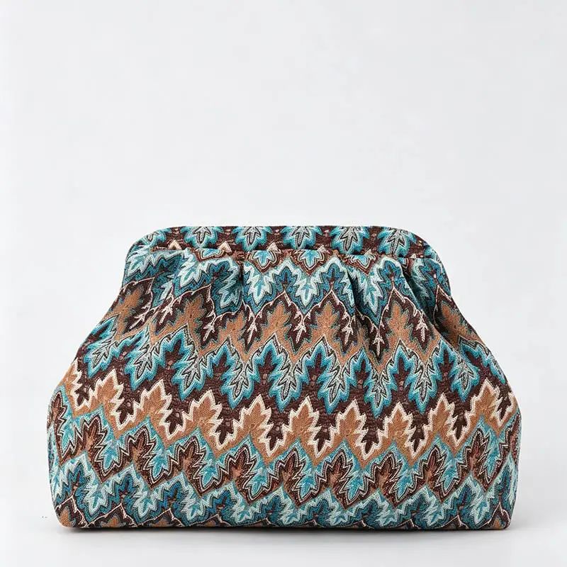 Chantal Striped Clutch Bag