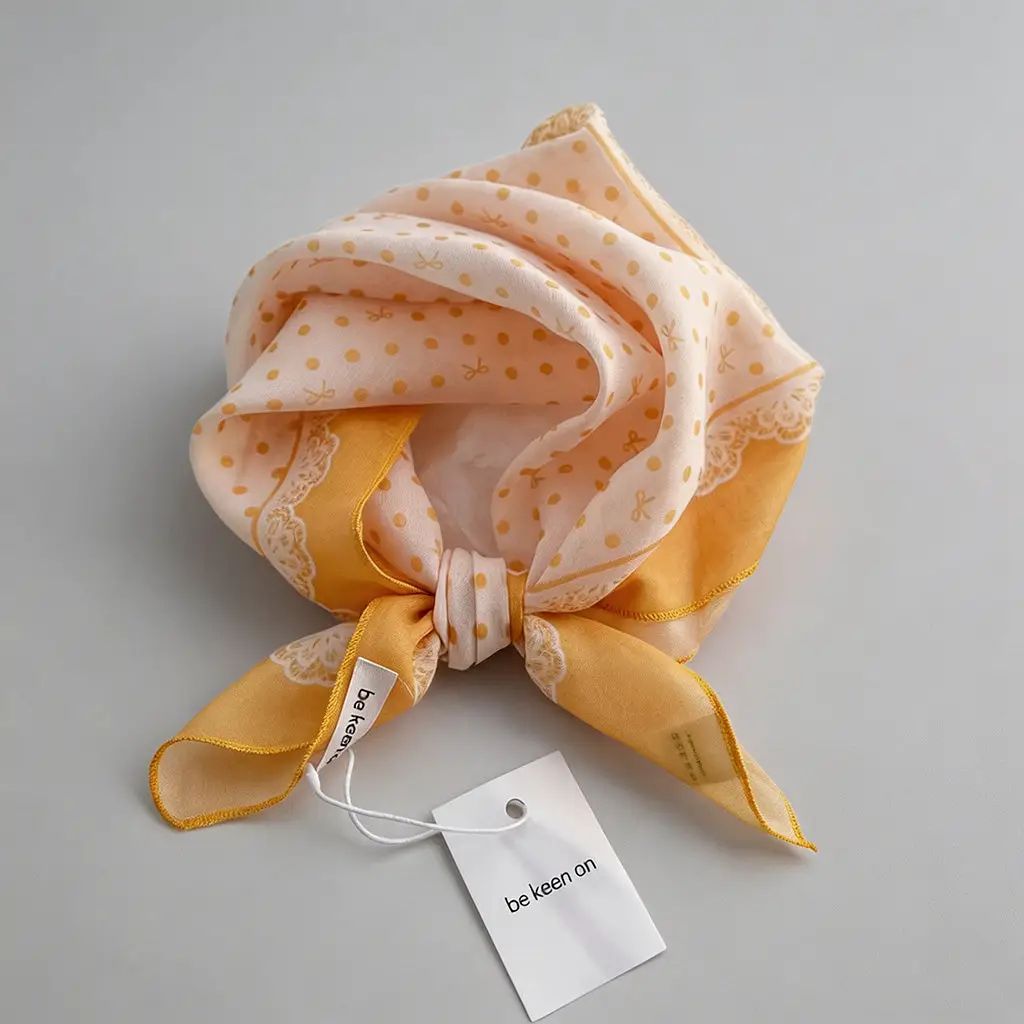 Lou Yellow Polka Dot Scarf