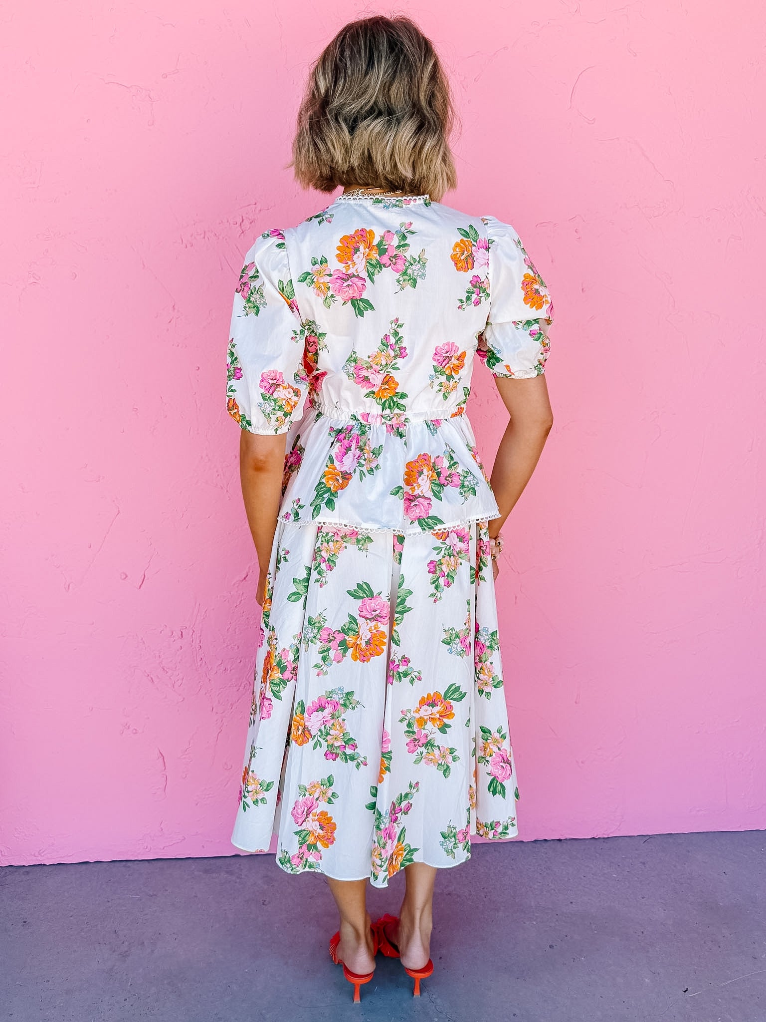 Naomi Pleated Floral Skirt