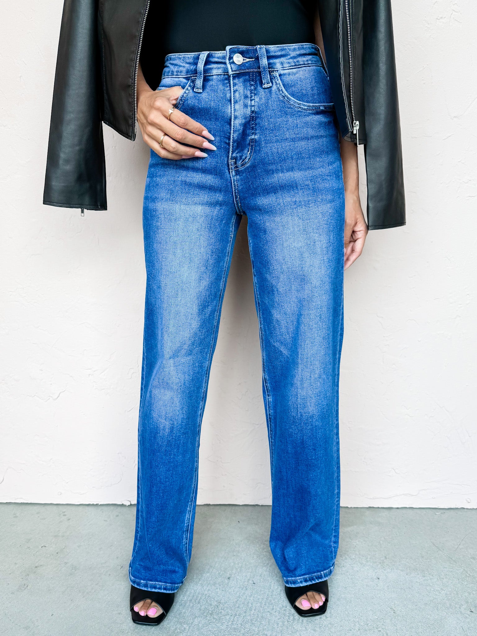 Newport 90's High Rise Wide Leg Jeans