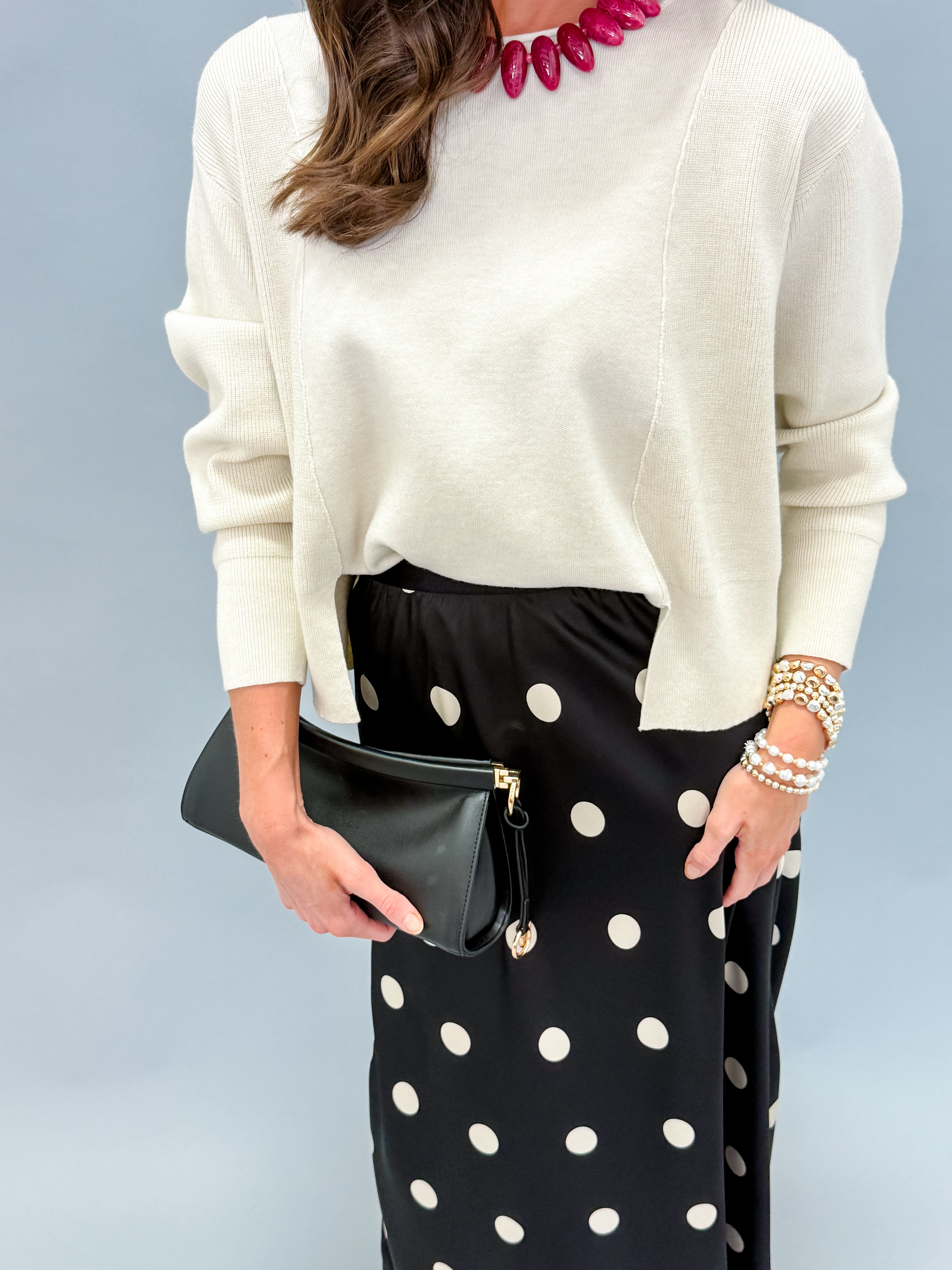 Noelle Polka Dot Midi Skirt