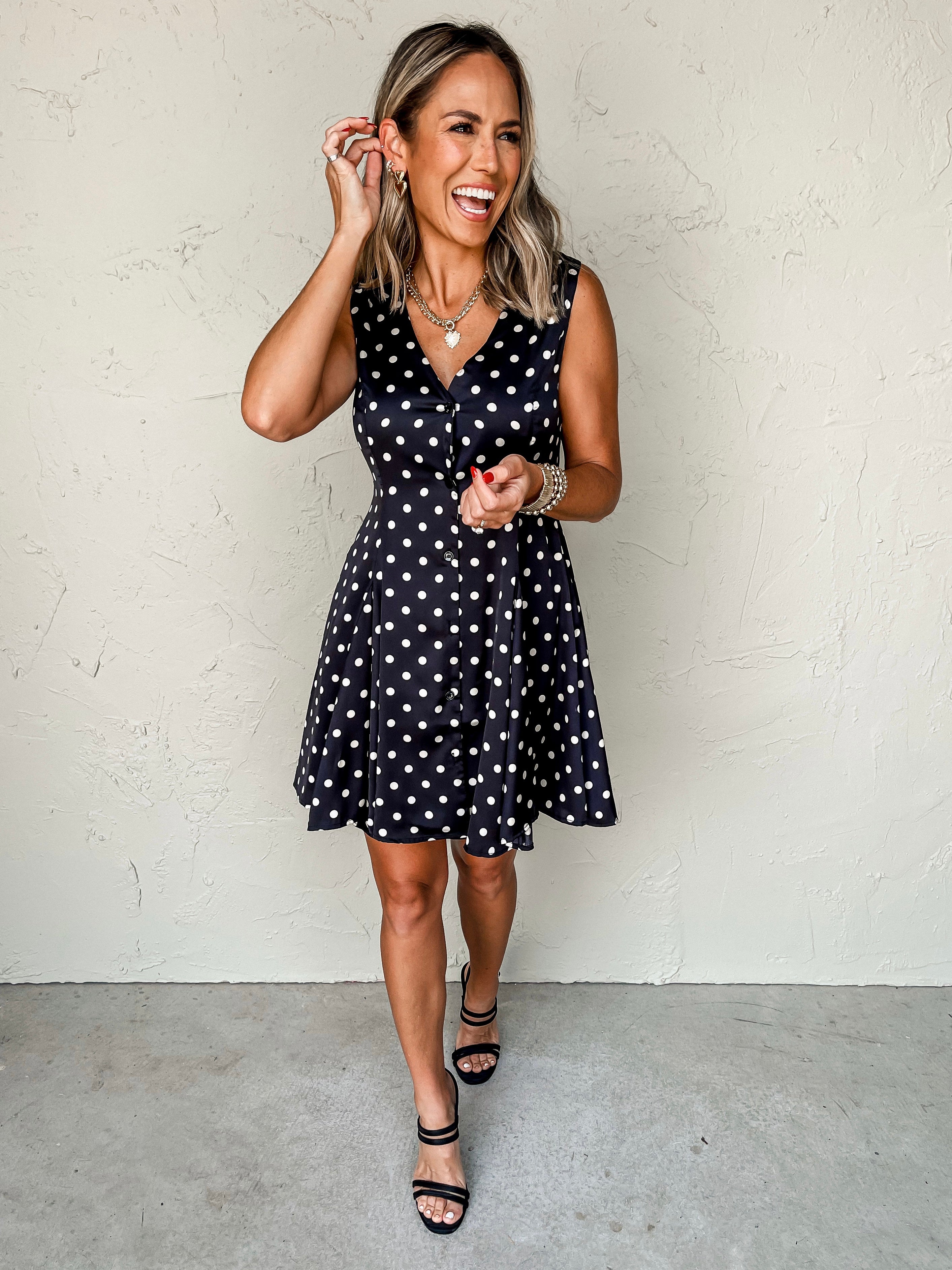 On The Dot Polka Dot Mini Dress