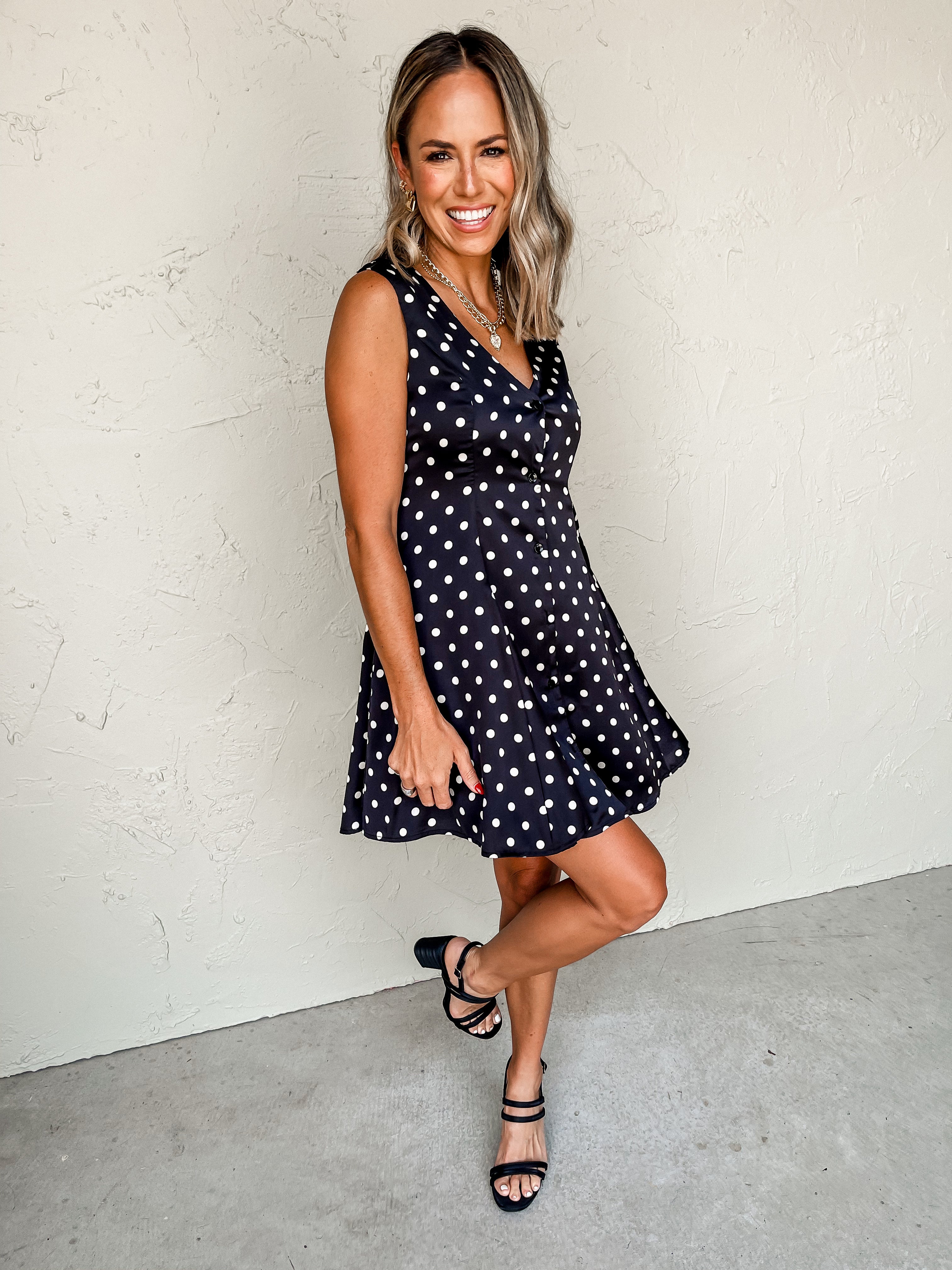 On The Dot Polka Dot Mini Dress