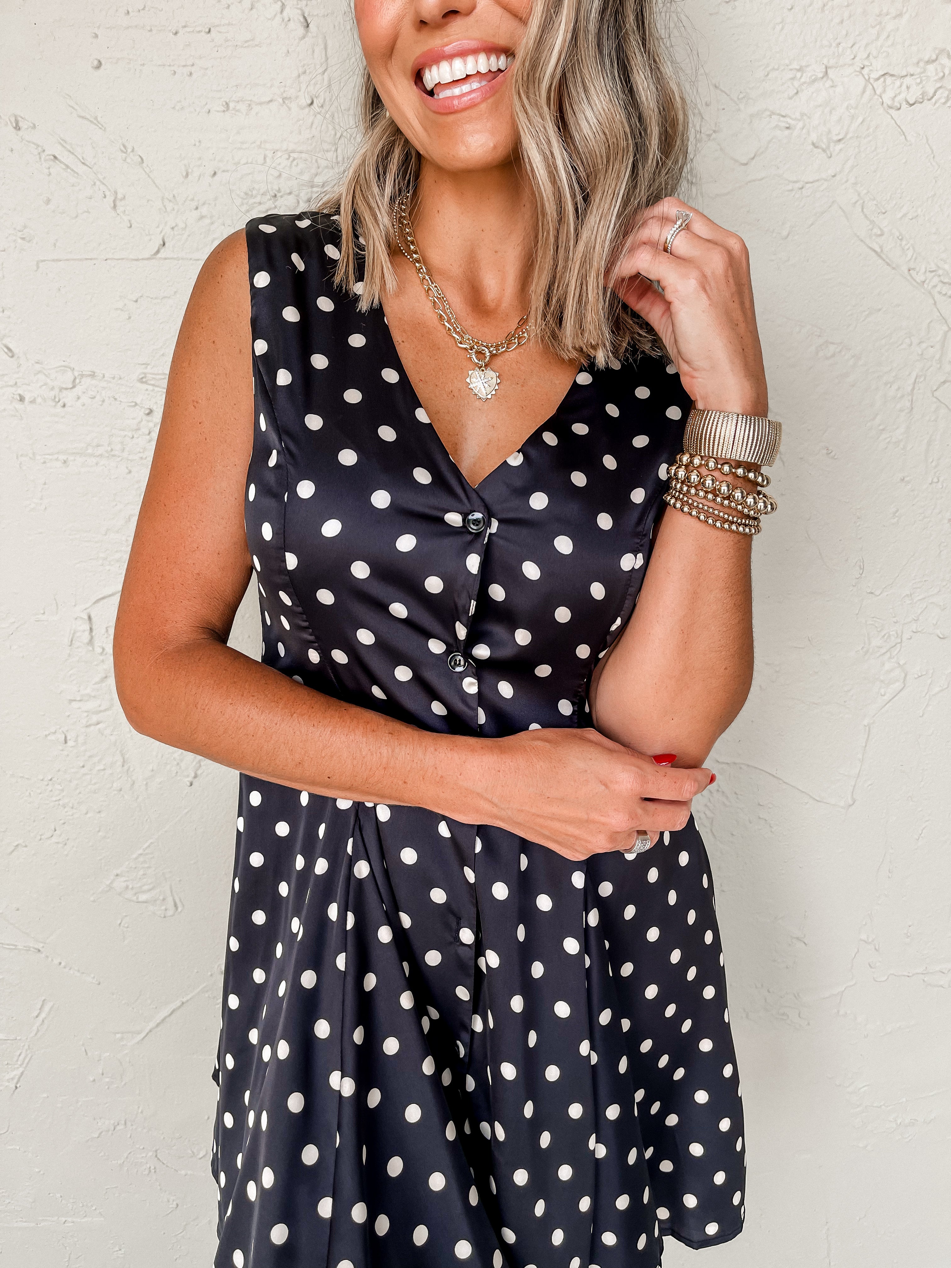 On The Dot Polka Dot Mini Dress