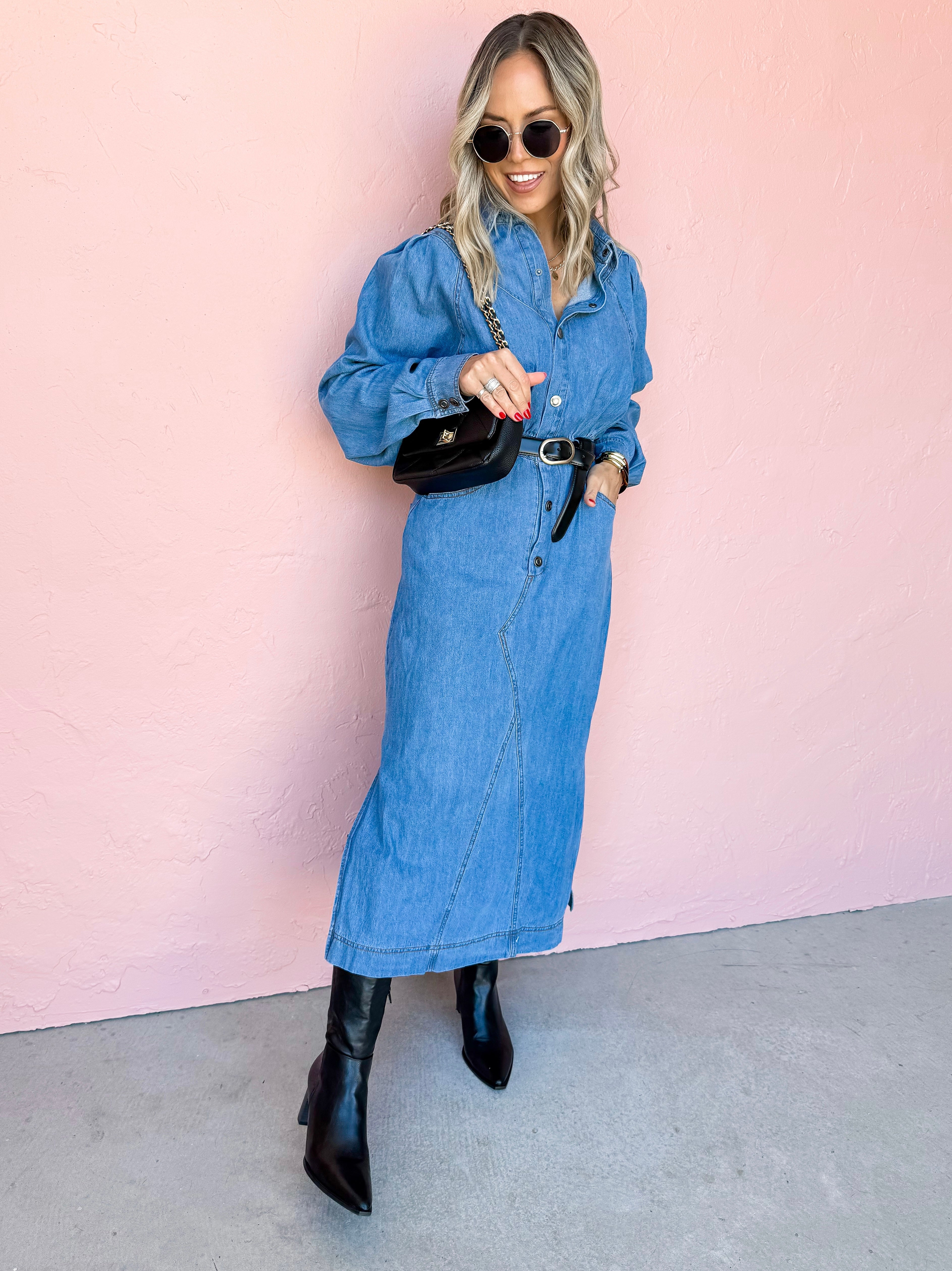 Our Journey Together Denim Midi Dress