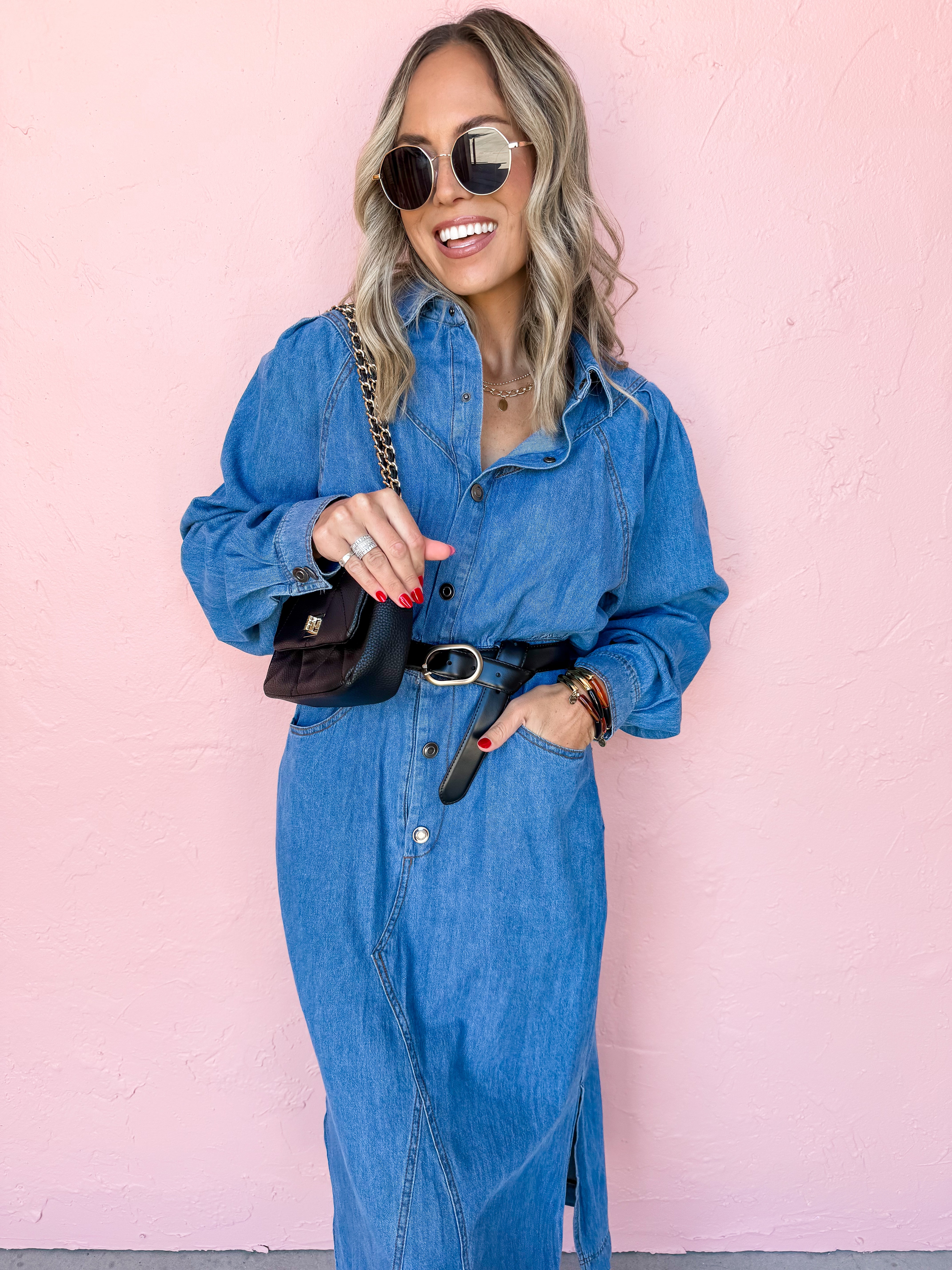 Our Journey Together Denim Midi Dress