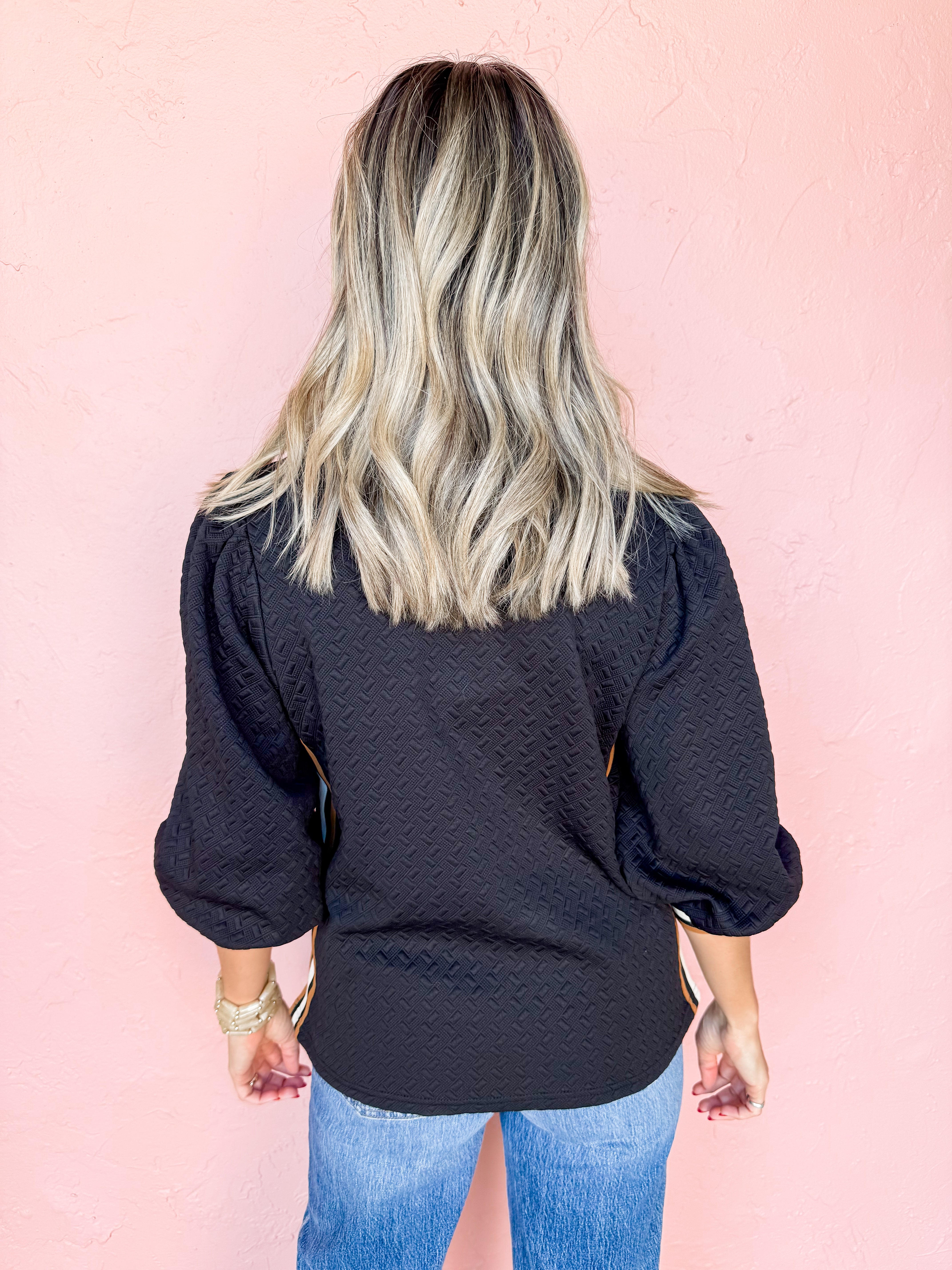 Overcome The Odds Textured Henley Top