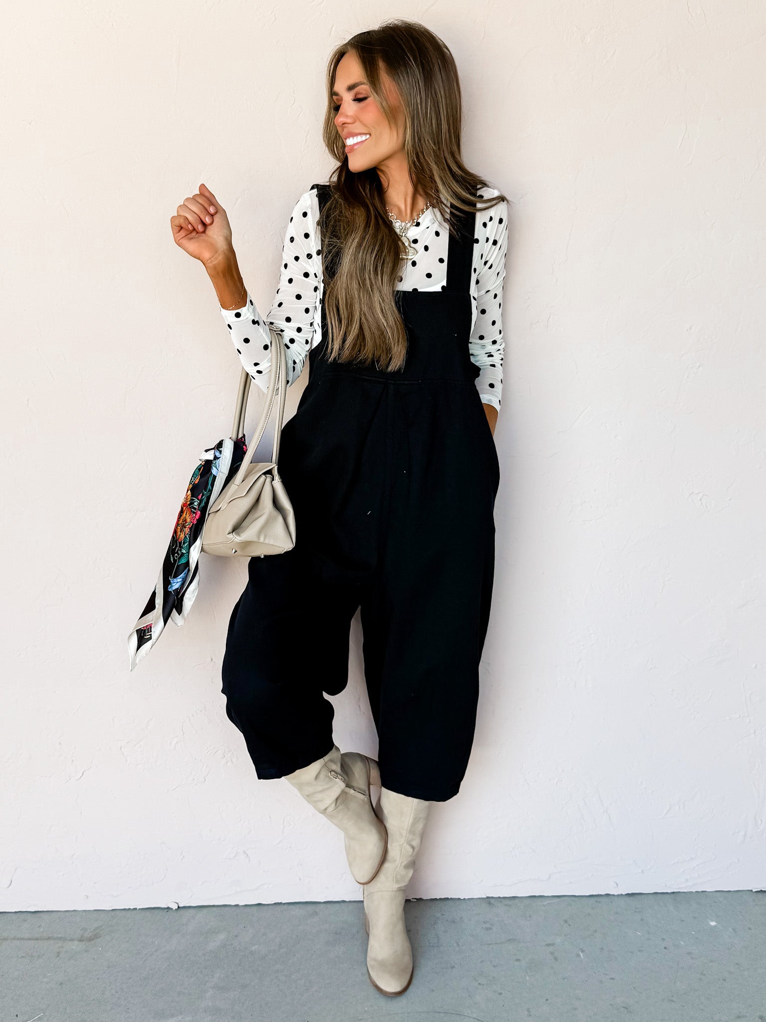 Own Today Sleeveless Cropped Overalls-Black